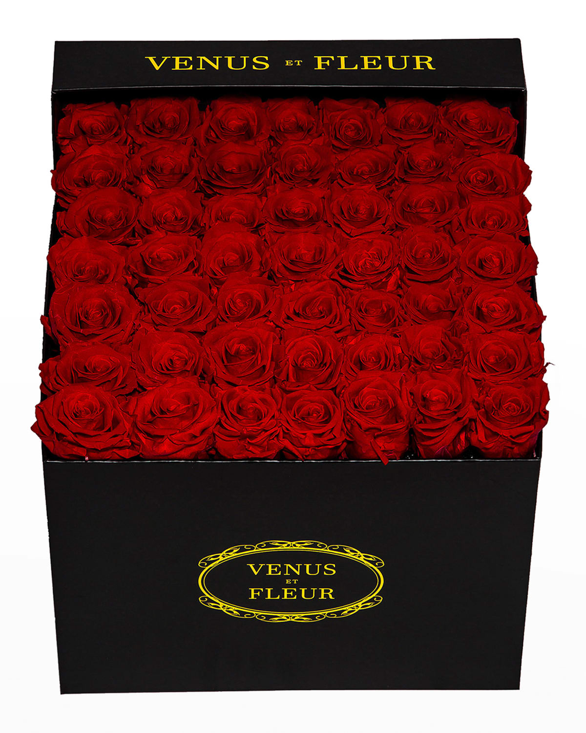 Shop Venus Et Fleur Classic Large Square Rose Box In Red