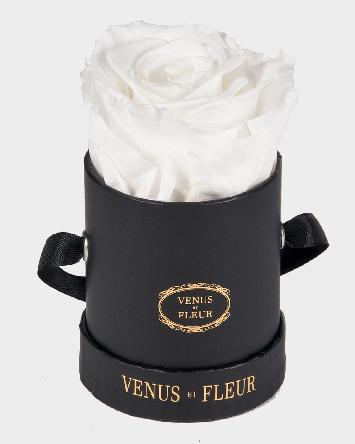 Venus Et Fleur Classic Mini Round Rose Box In White