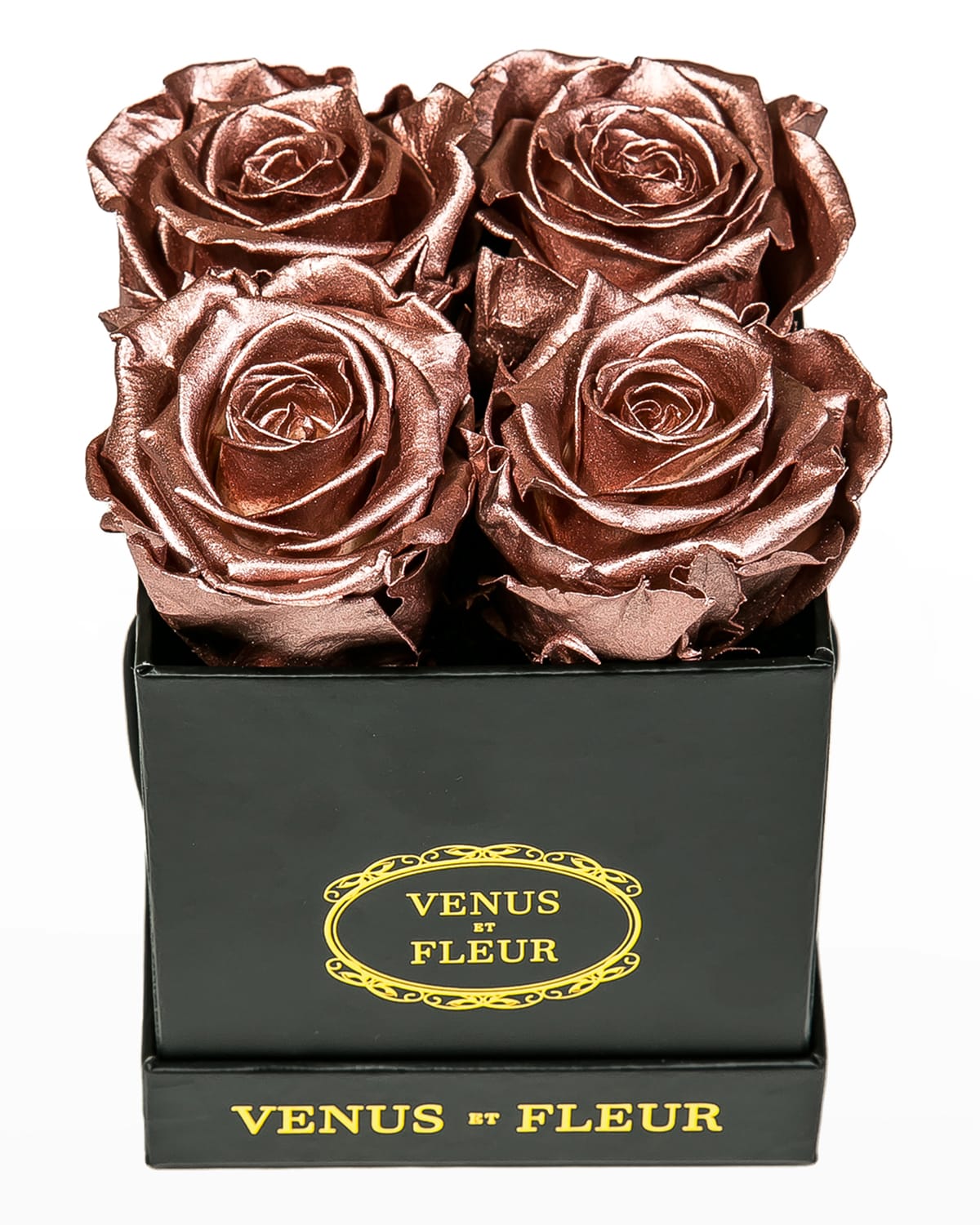 Shop Venus Et Fleur Classic Petite Square Rose Box In Rose Gold