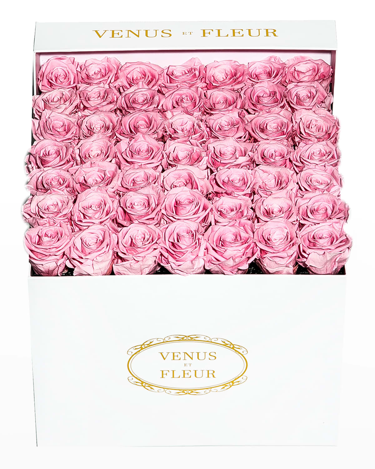 Shop Venus Et Fleur Classic Large Square Rose Box In Pink