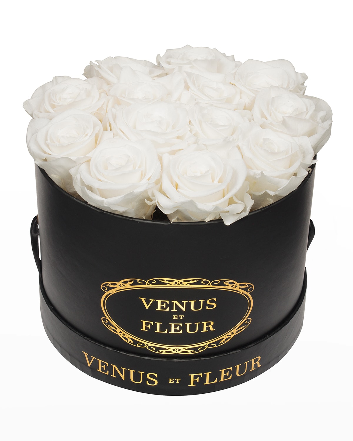 Venus Et Fleur Classic Small Round Rose Box In White