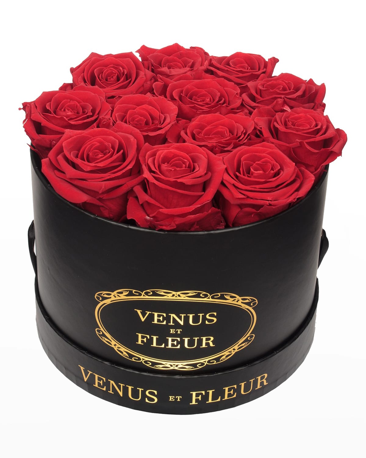 Shop Venus Et Fleur Classic Small Round Rose Box In Red