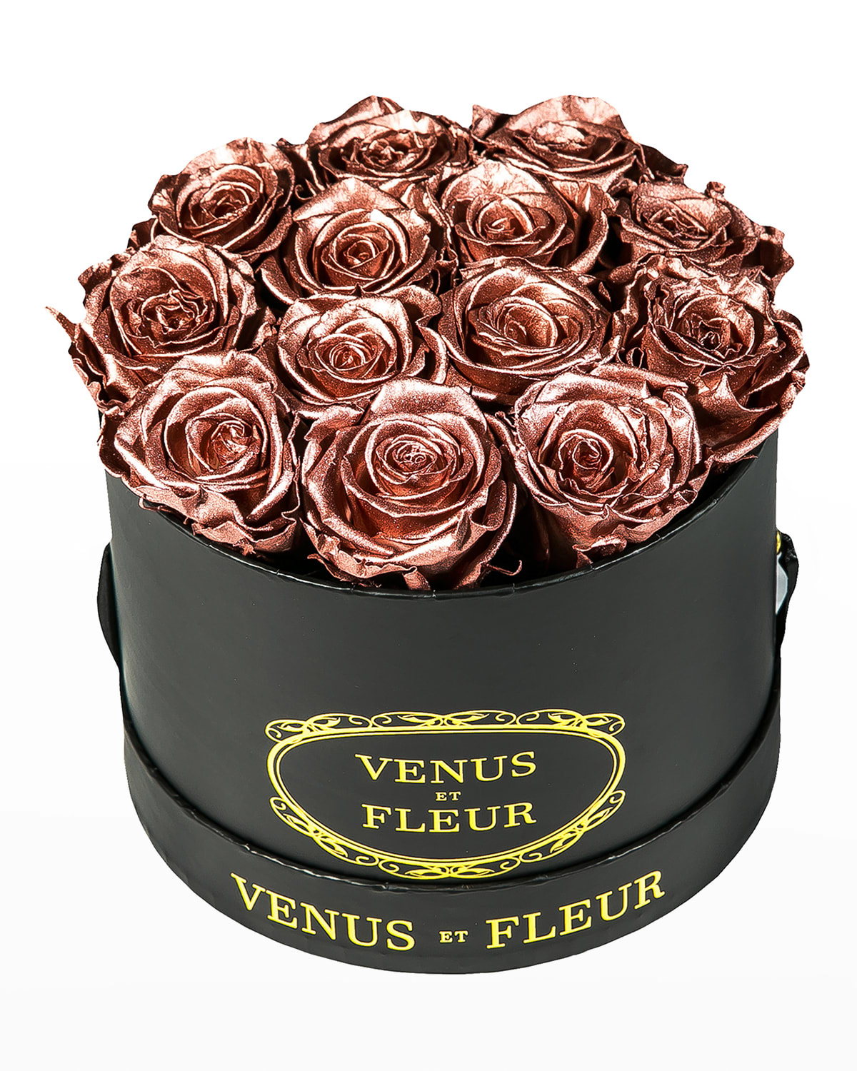 Shop Venus Et Fleur Classic Small Round Rose Box In Rose Gold