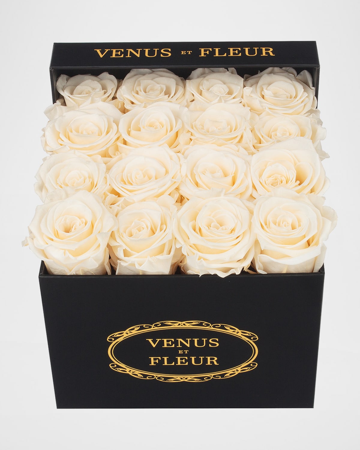 Shop Venus Et Fleur Classic Small Square Rose Box In Pearl