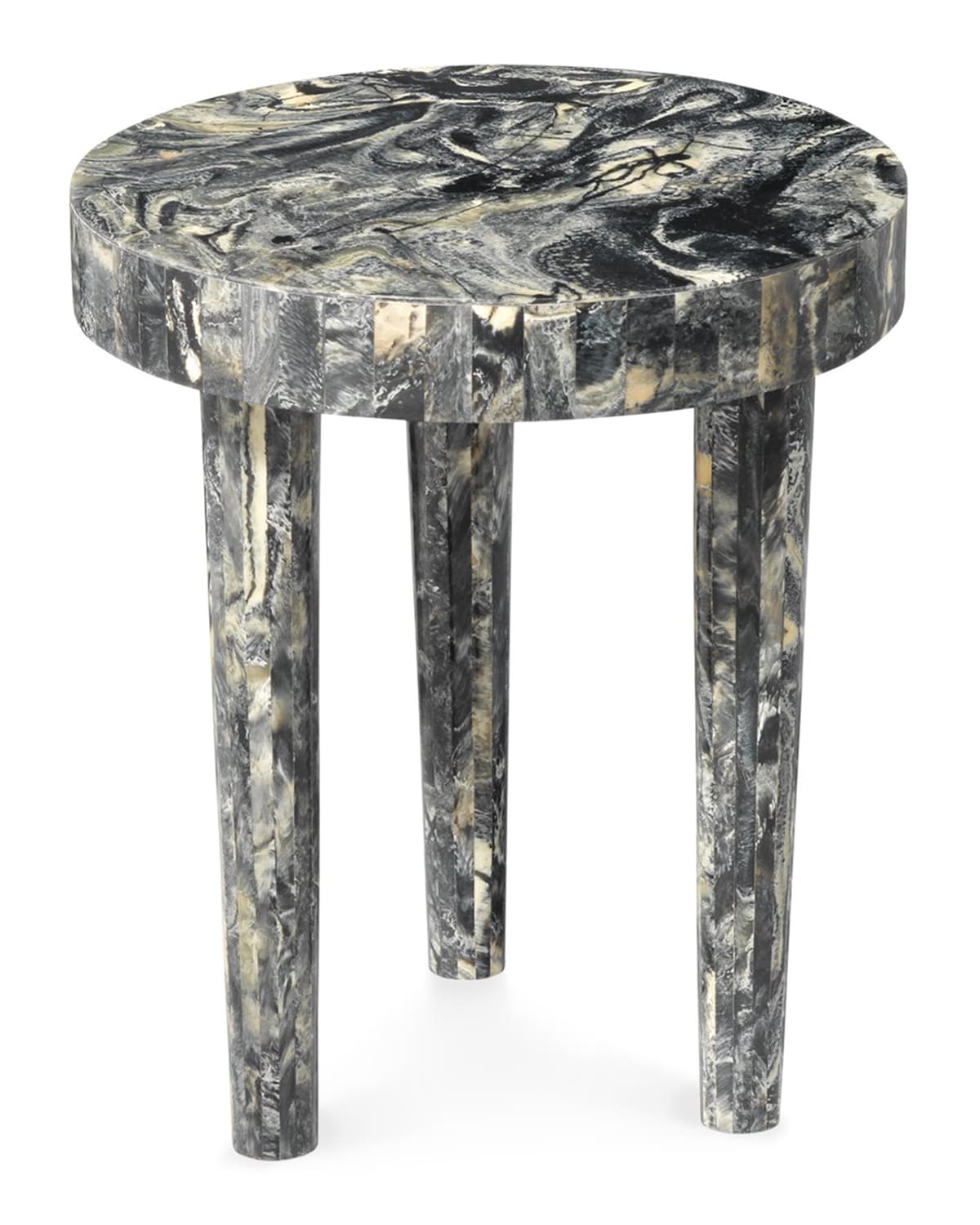 Shop Jamie Young Small Artemis Side Table In Black Resin