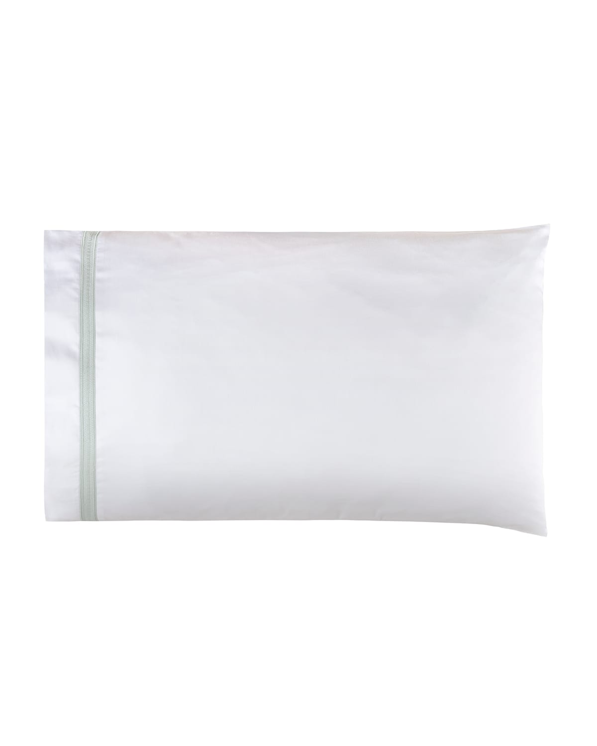 Bovi Fine Linens Devere Pair Of Standard Pillowcases In White/ Dove