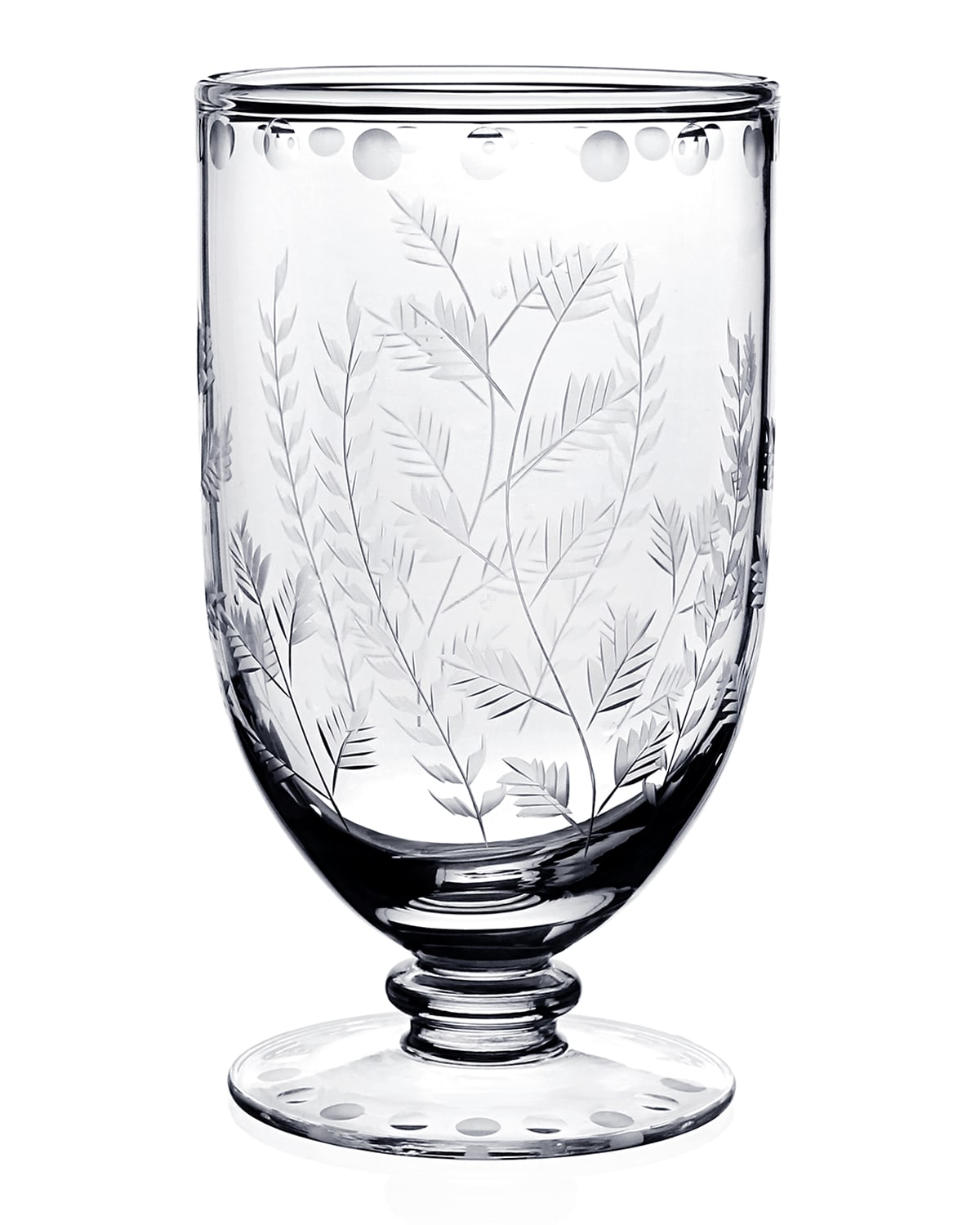 Shop William Yeoward Crystal Fern Footed 7" Vase In Clear