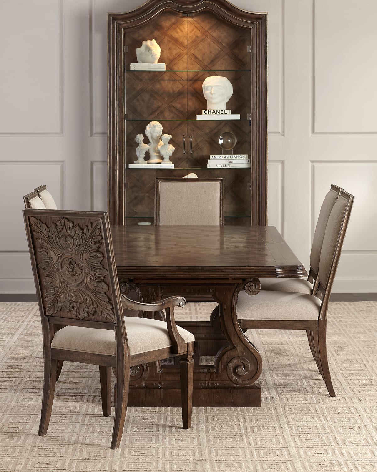 Hooker Furniture Woodlands Double Pedestal Dining Table