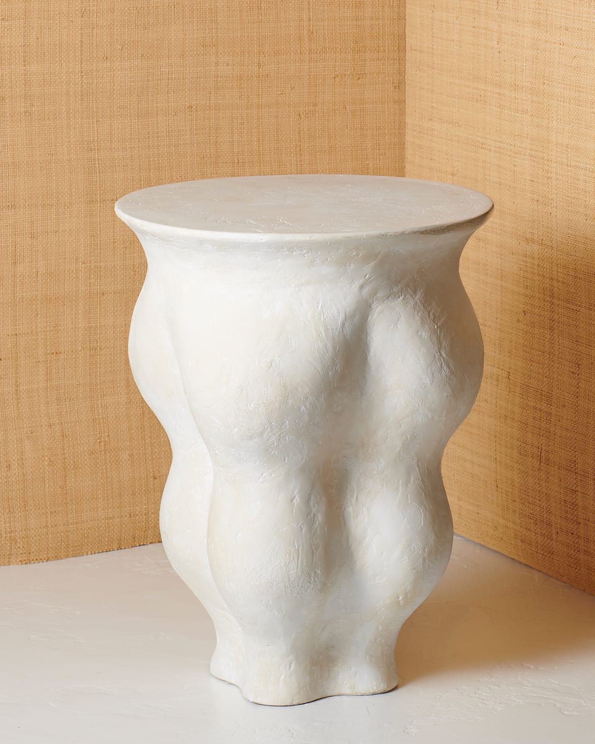 Aerin Corvo Resin Side Table In Cream