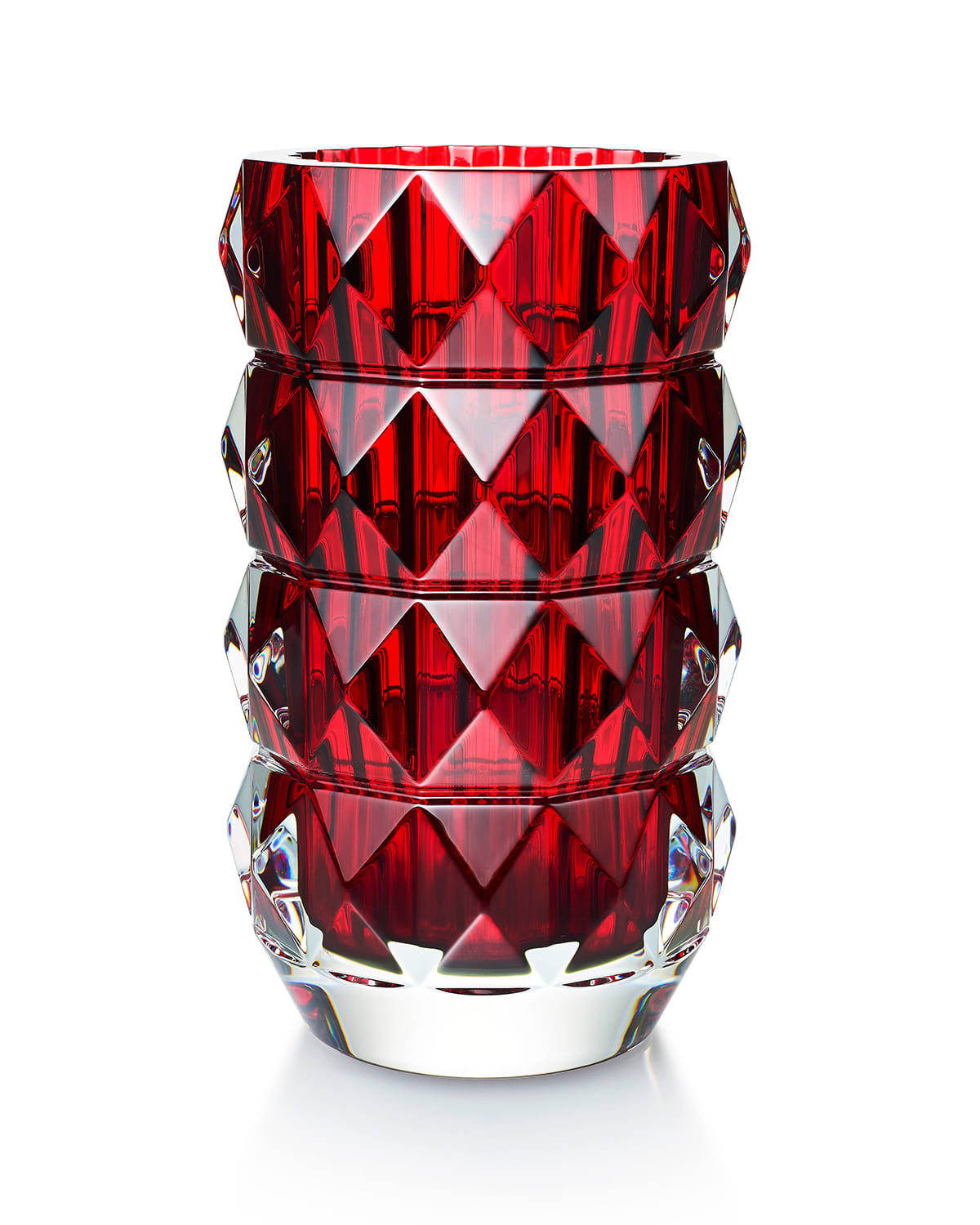 Baccarat Louxor Round Vase In Red