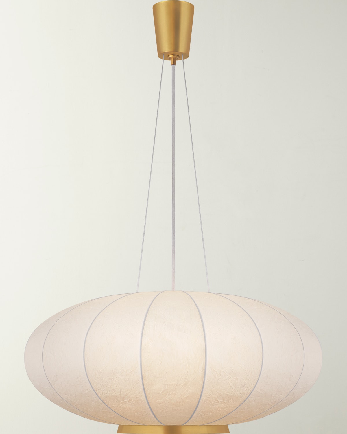 Barbara Barry Paper Moon Large Hanging Shade In Soft Brass