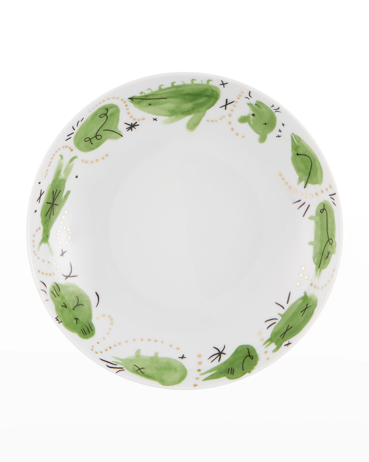 Vista Alegre Folkifunki Soup Plates, Set Of Four In Blue