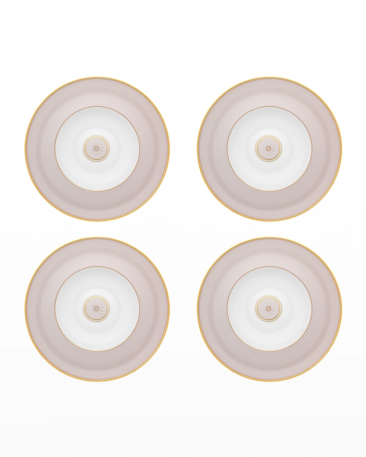Vista Alegre Terrace Soup Plates, Set Of 4 In Lavender