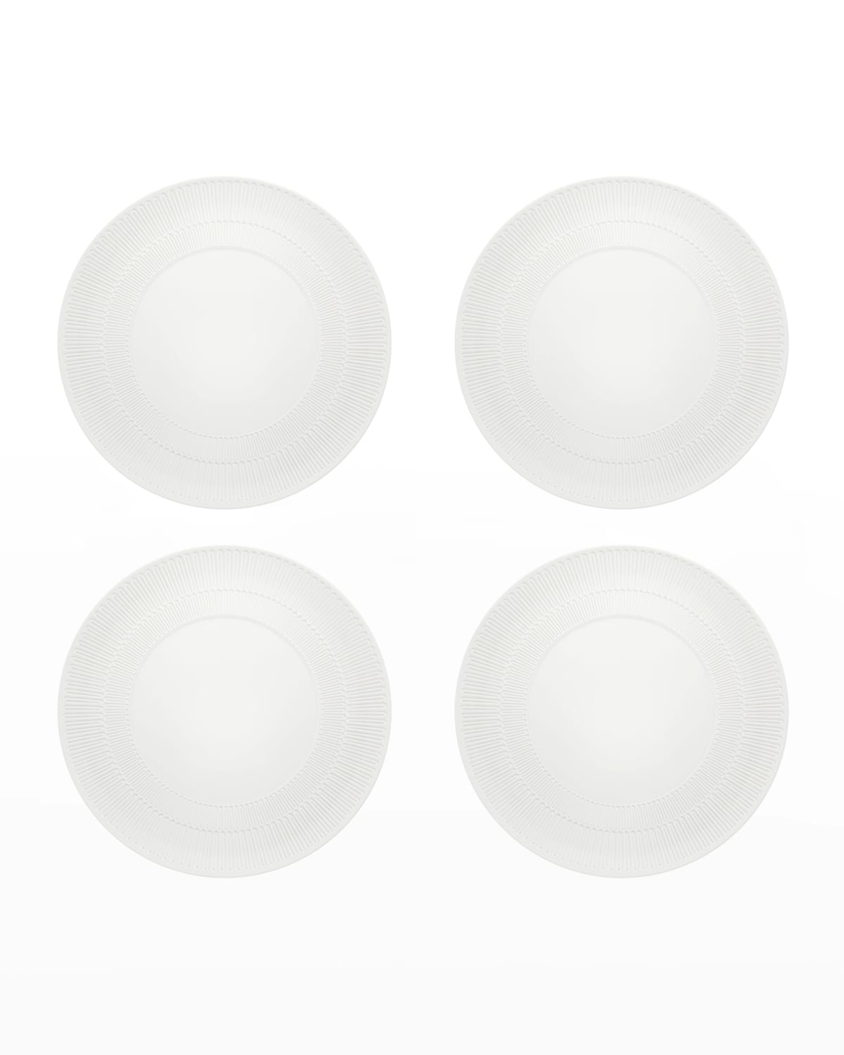 Vista Alegre Ornament Dinner Plates, Set Of Four In White