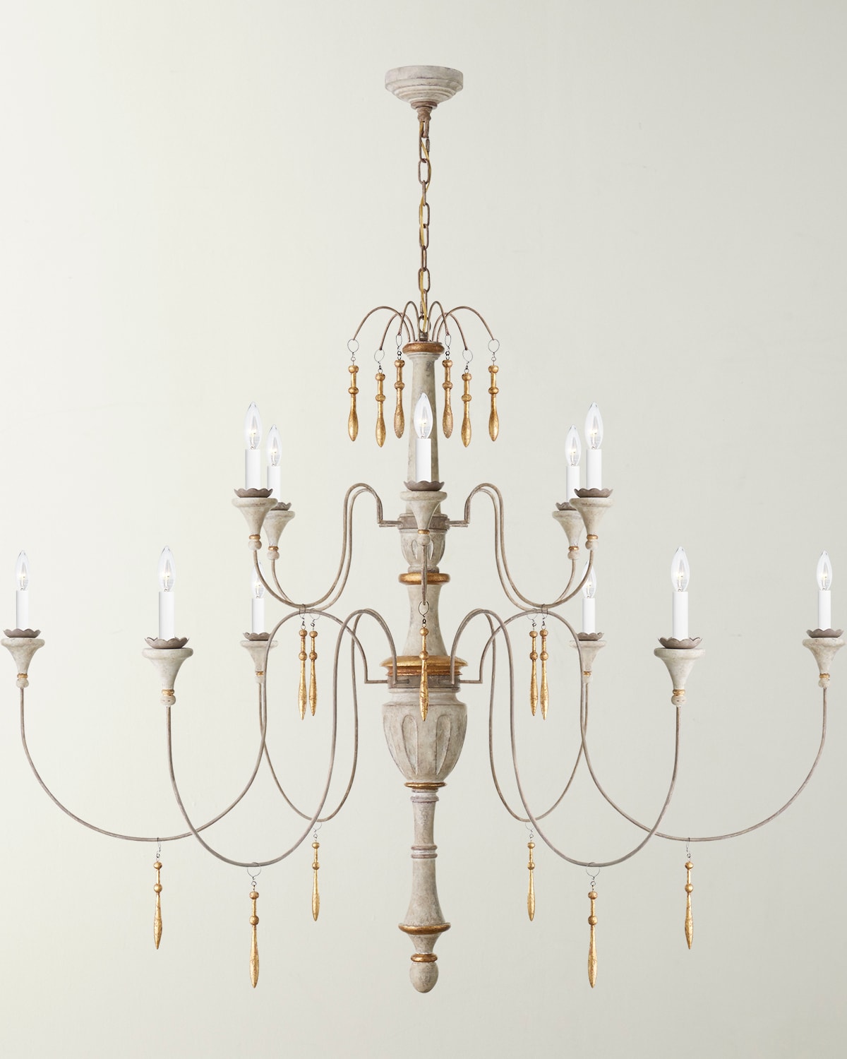 Visual Comfort Signature Fortuna Large Chandelier By Julie Neill In Vint White