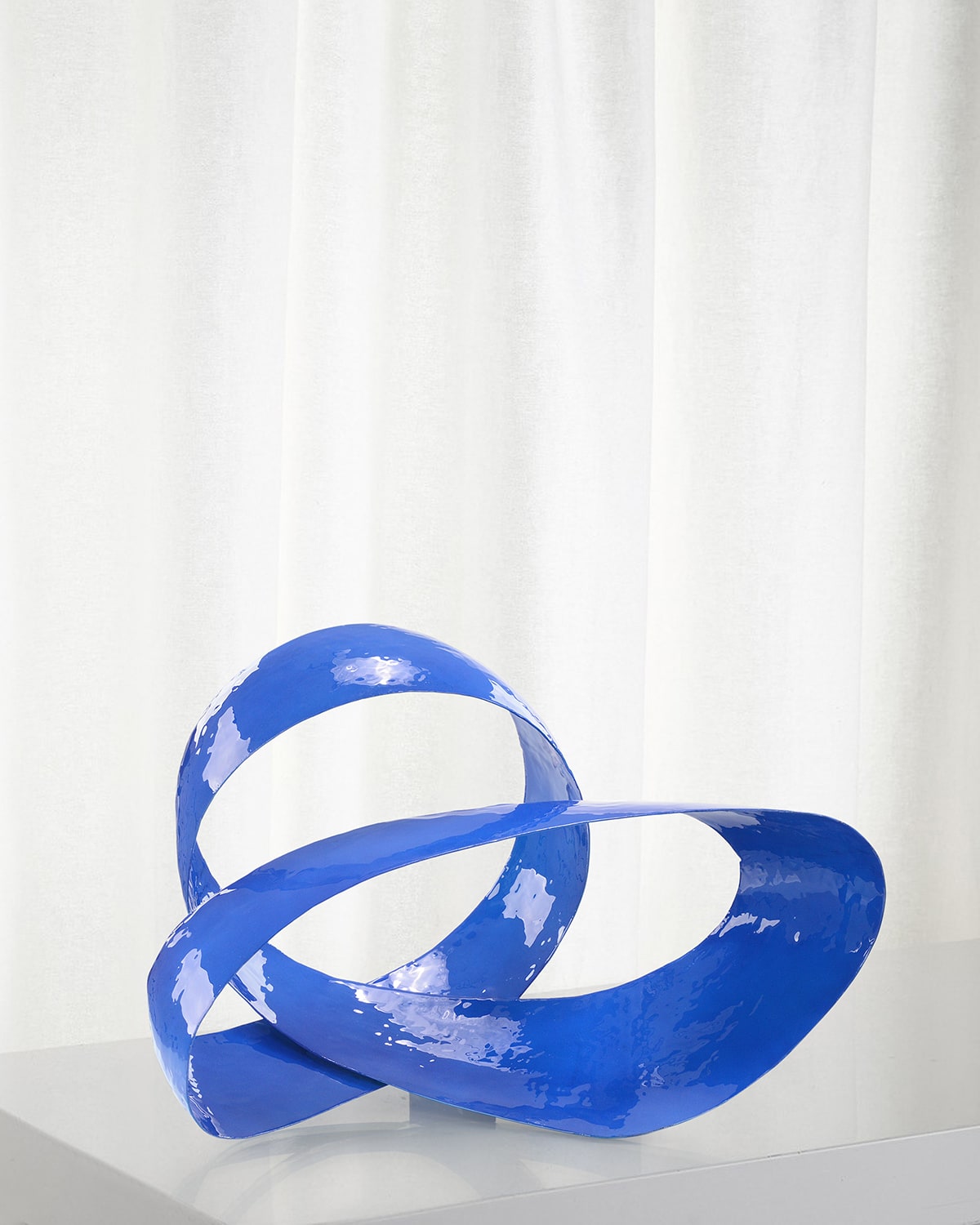 Shop John-richard Collection Artistic Swirl Sculpture Iii In Blue