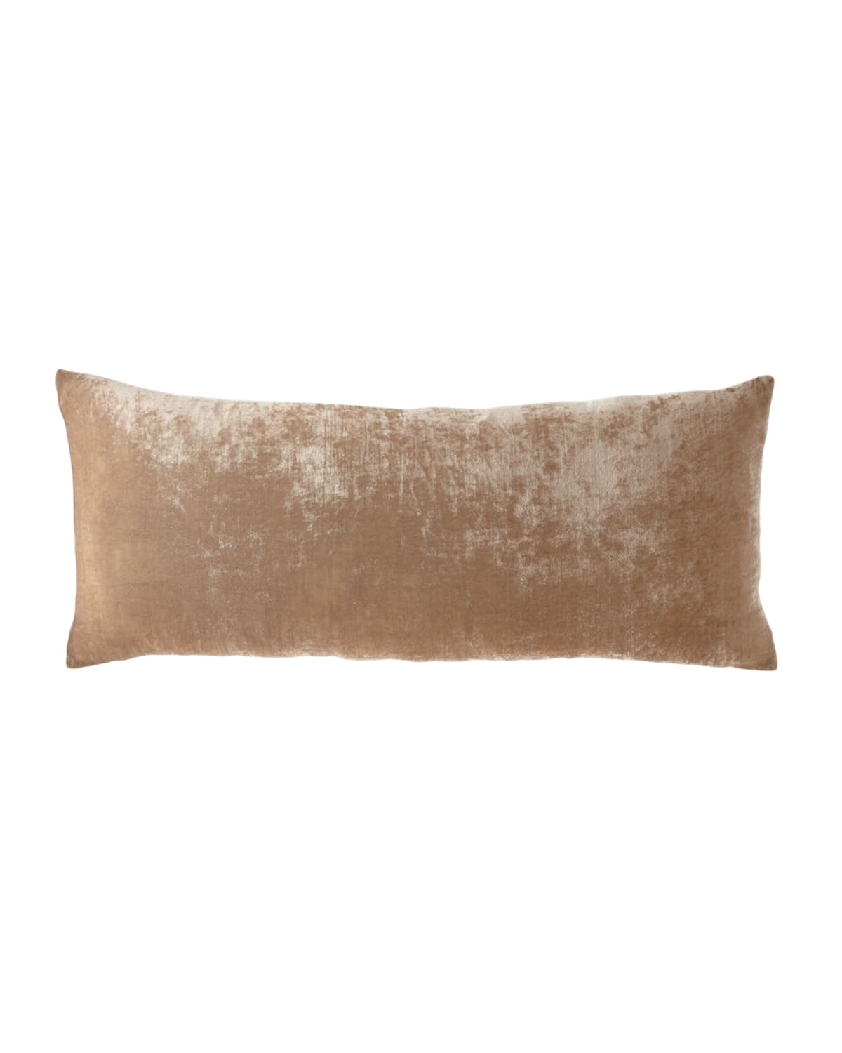 Shop Tl At Home Silk-blend Velvet Decorative Pillow, 15" X 36" In Taupe