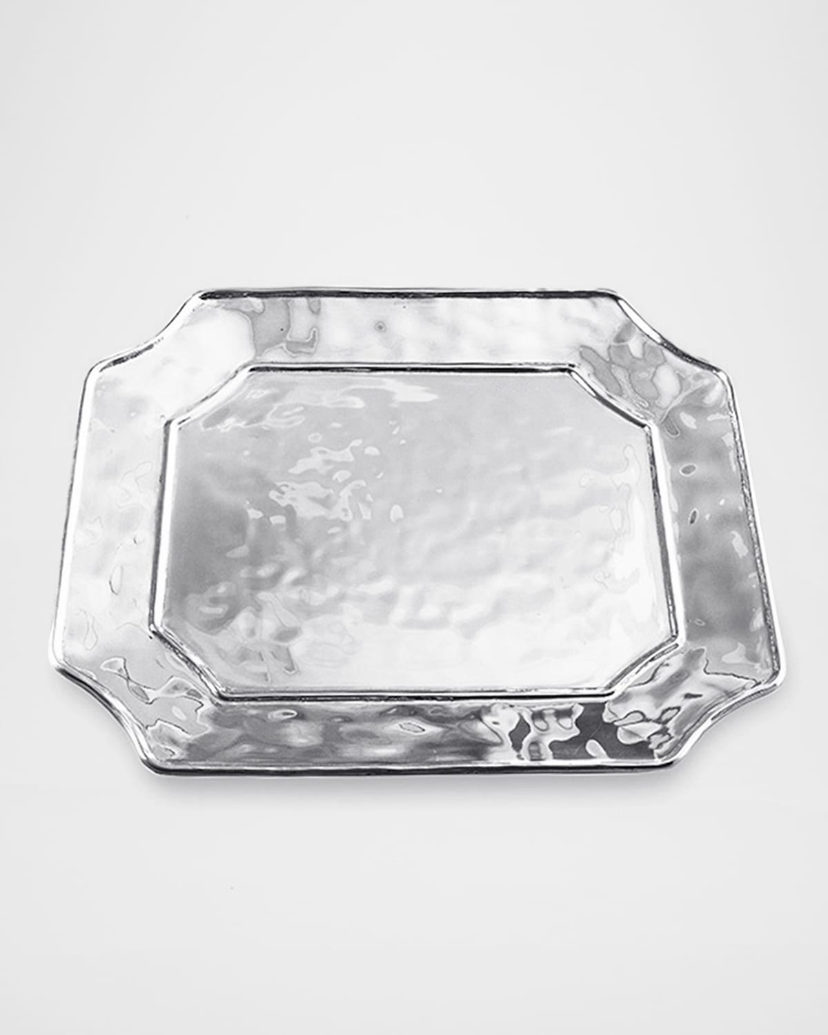 Beatriz Ball Soho Rectangular Lucca Medium Tray In Silver