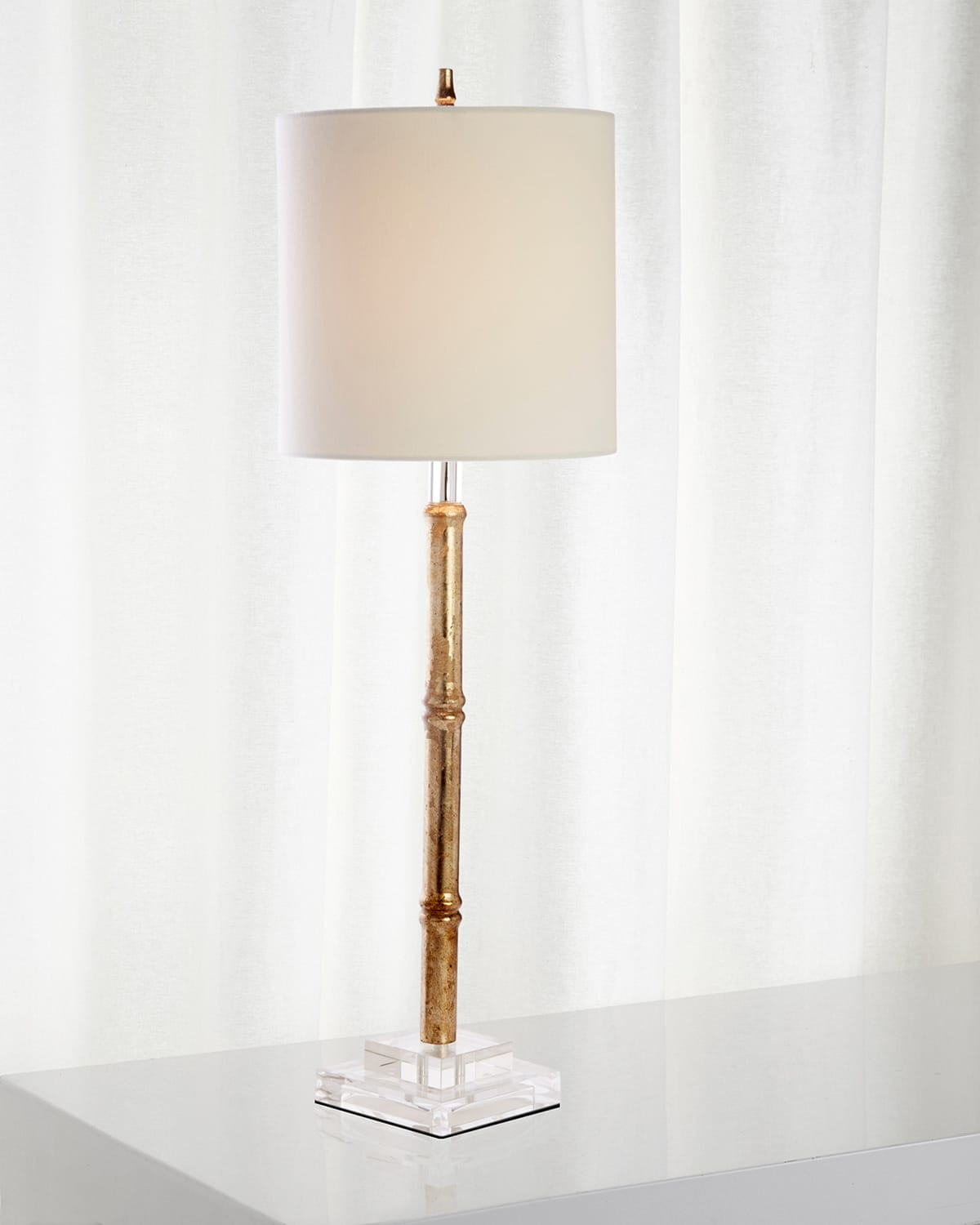 Old World Design Bamboo Lamp In Antq Slvr Gld