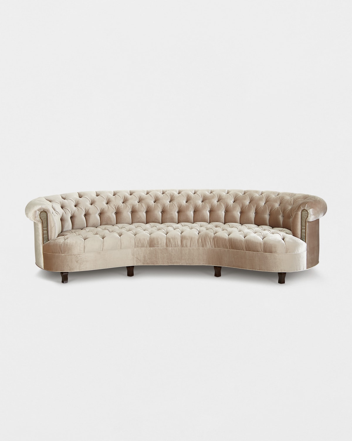 Haute House Rebecca Mirrored Sofa, 122" In Cream