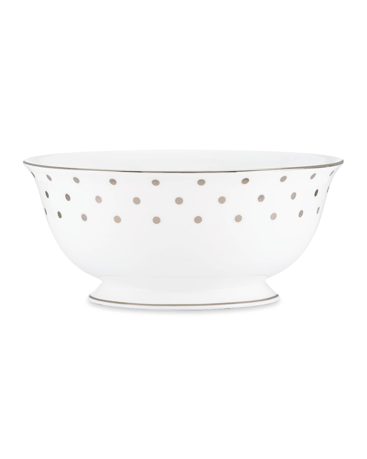 Kate Spade Larabee Road Gold Large Serving Bowl In White | ModeSens
