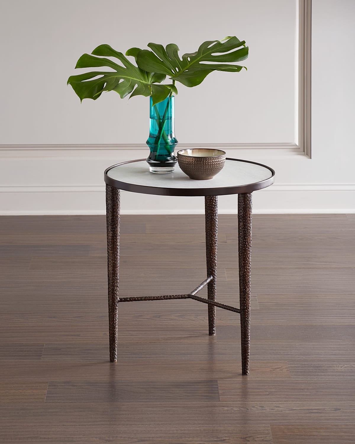 Hammered Bronze End Table