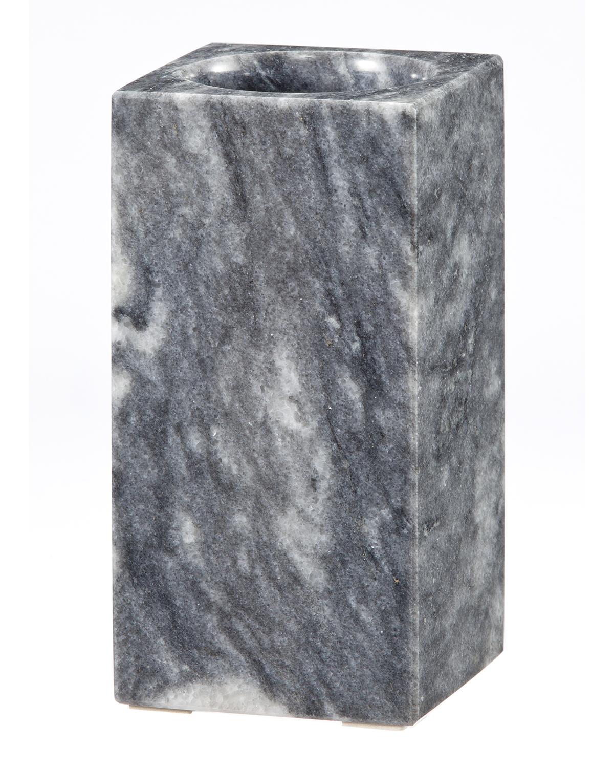 Marble Crafter Myrtus Collection Square Cloud Gray Marble Tumbler