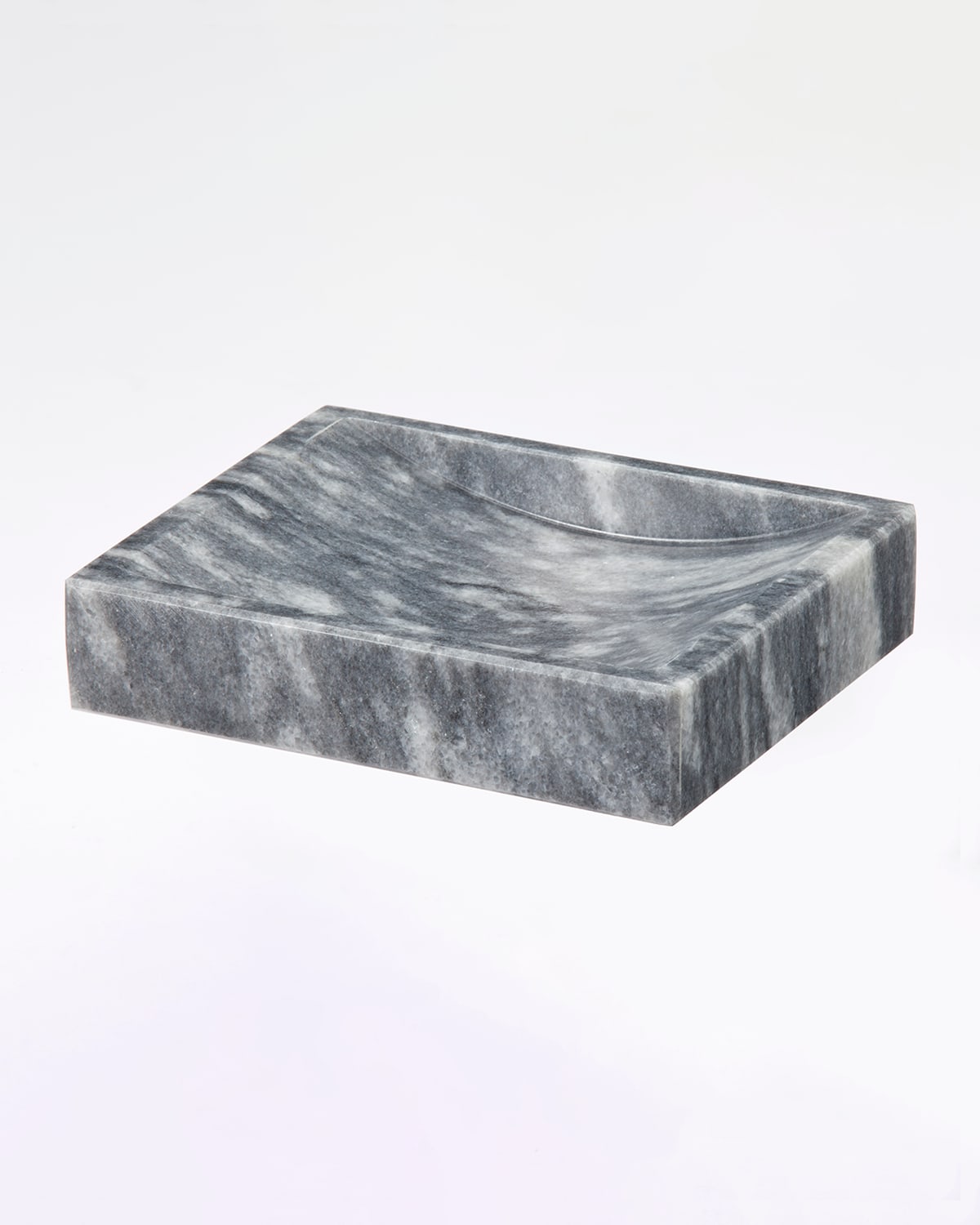 Marble Crafter Myrtus Collection Square Cloud Gray Soap Dish