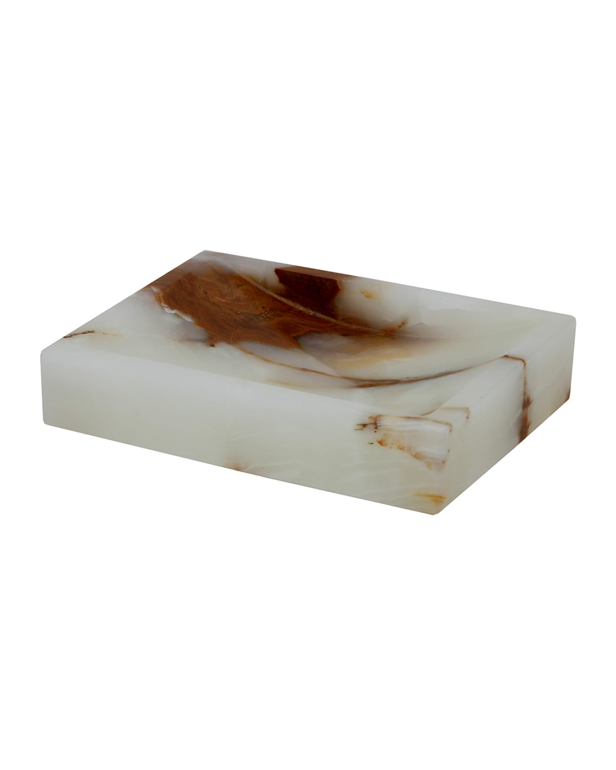Marble Crafter Myrtus Collection Square Light Green Onyx Soap Dish