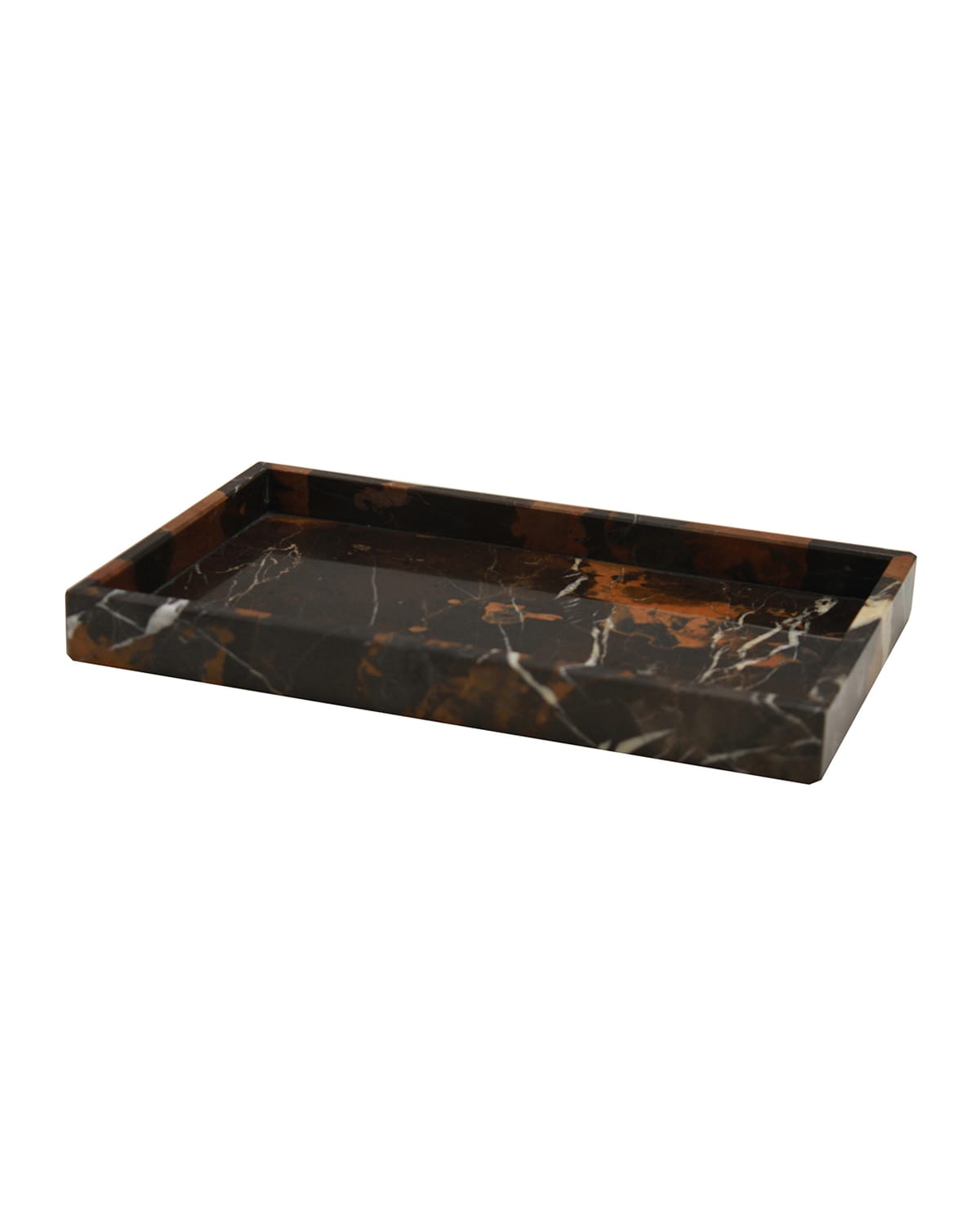 Marble Crafter Myrtus Collection Black & Gold Small Vanity Tray In Black Gold