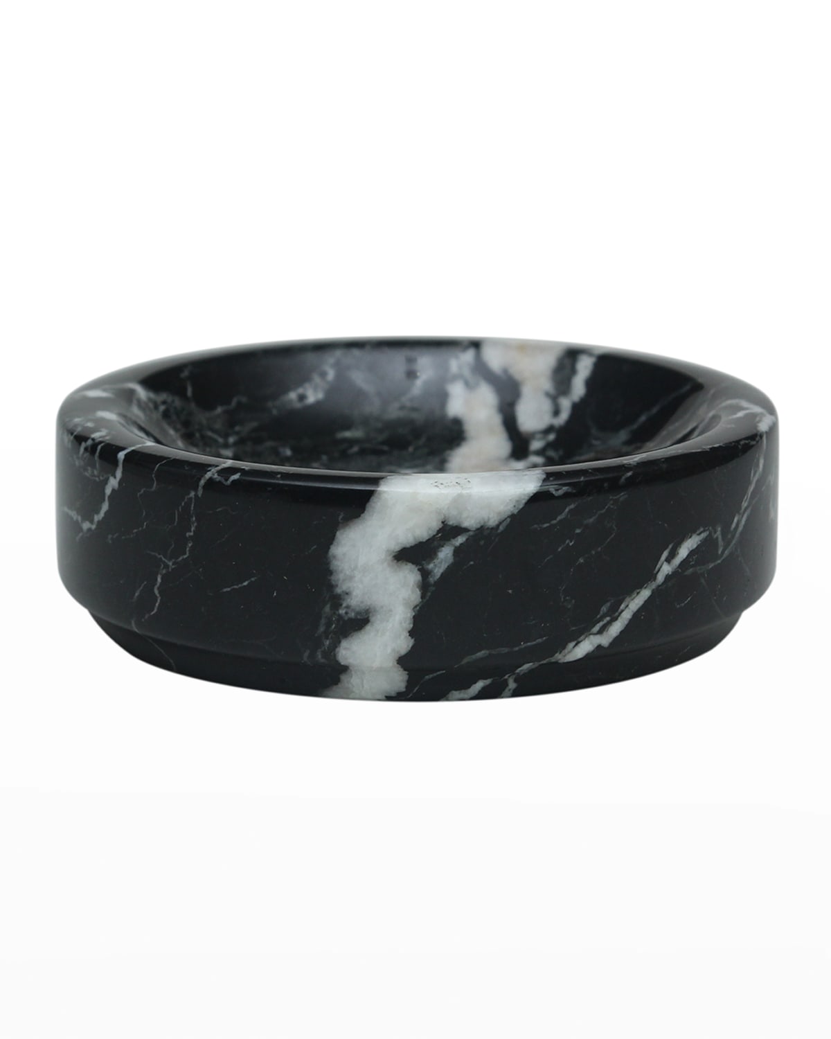Marble Crafter Eris Collection Black Zebra Marble Soap Dish