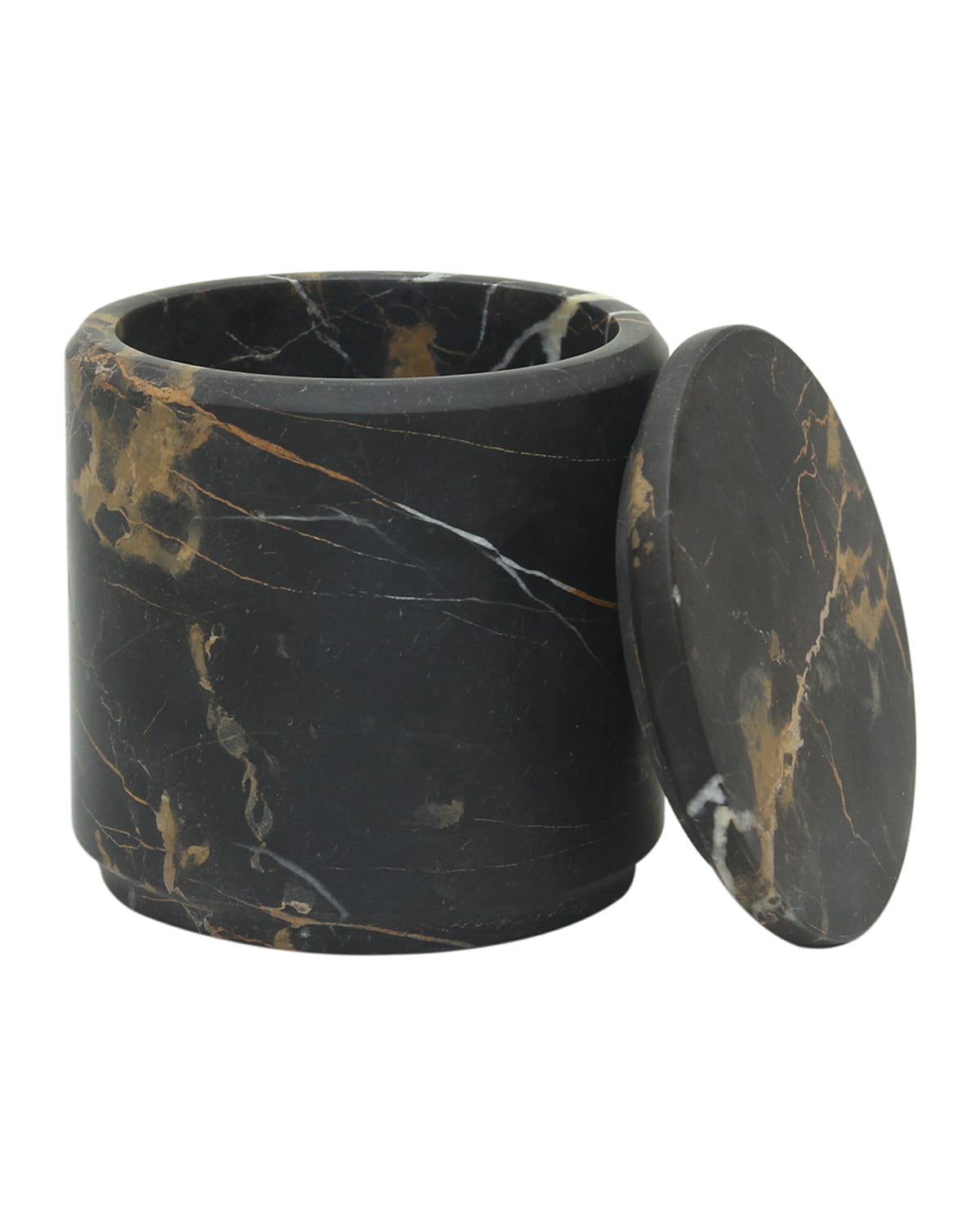 Marble Crafter Eris Collection Marble Canister In Black Gold