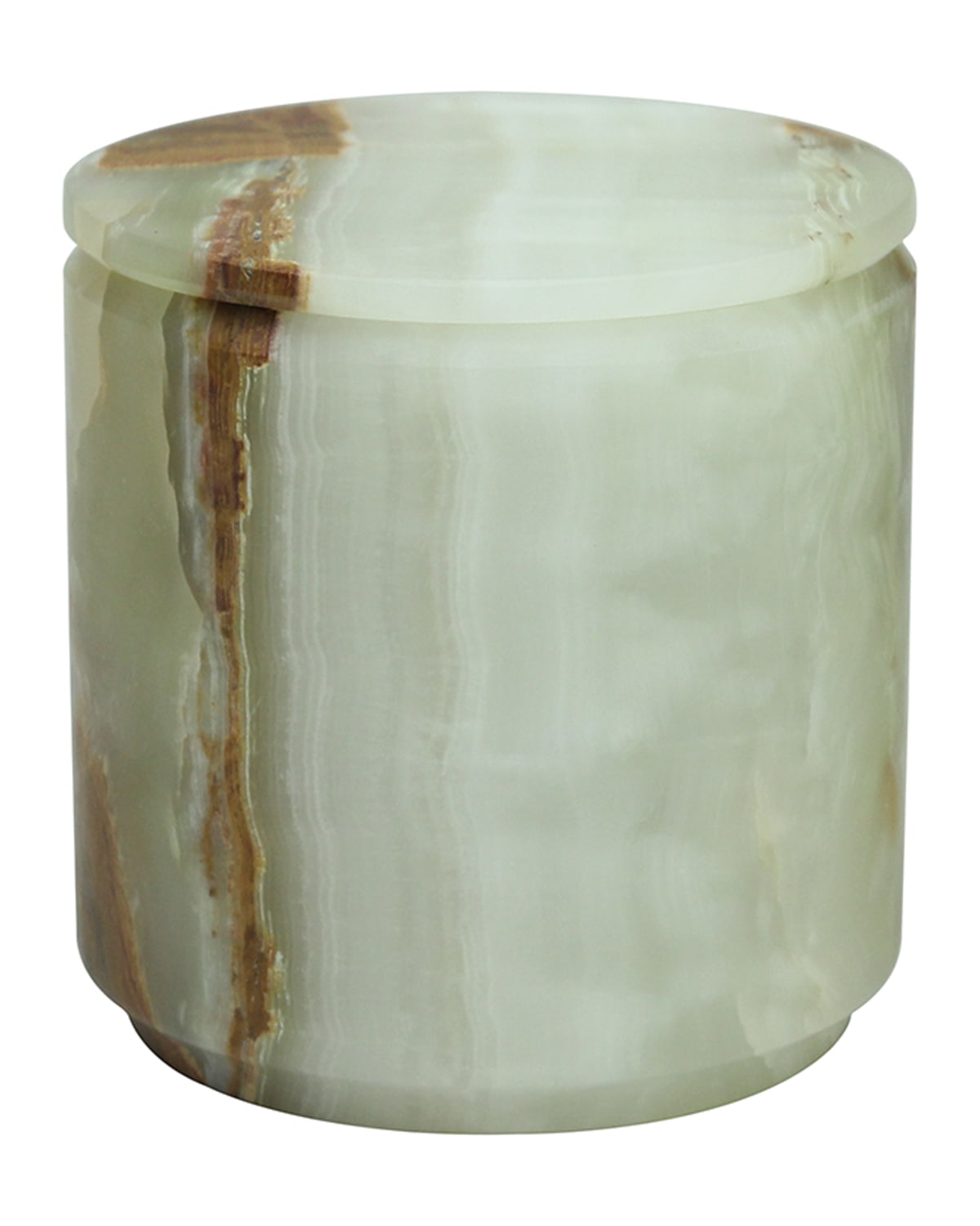 Marble Crafter Eris Collection Light Green Onyx Canister
