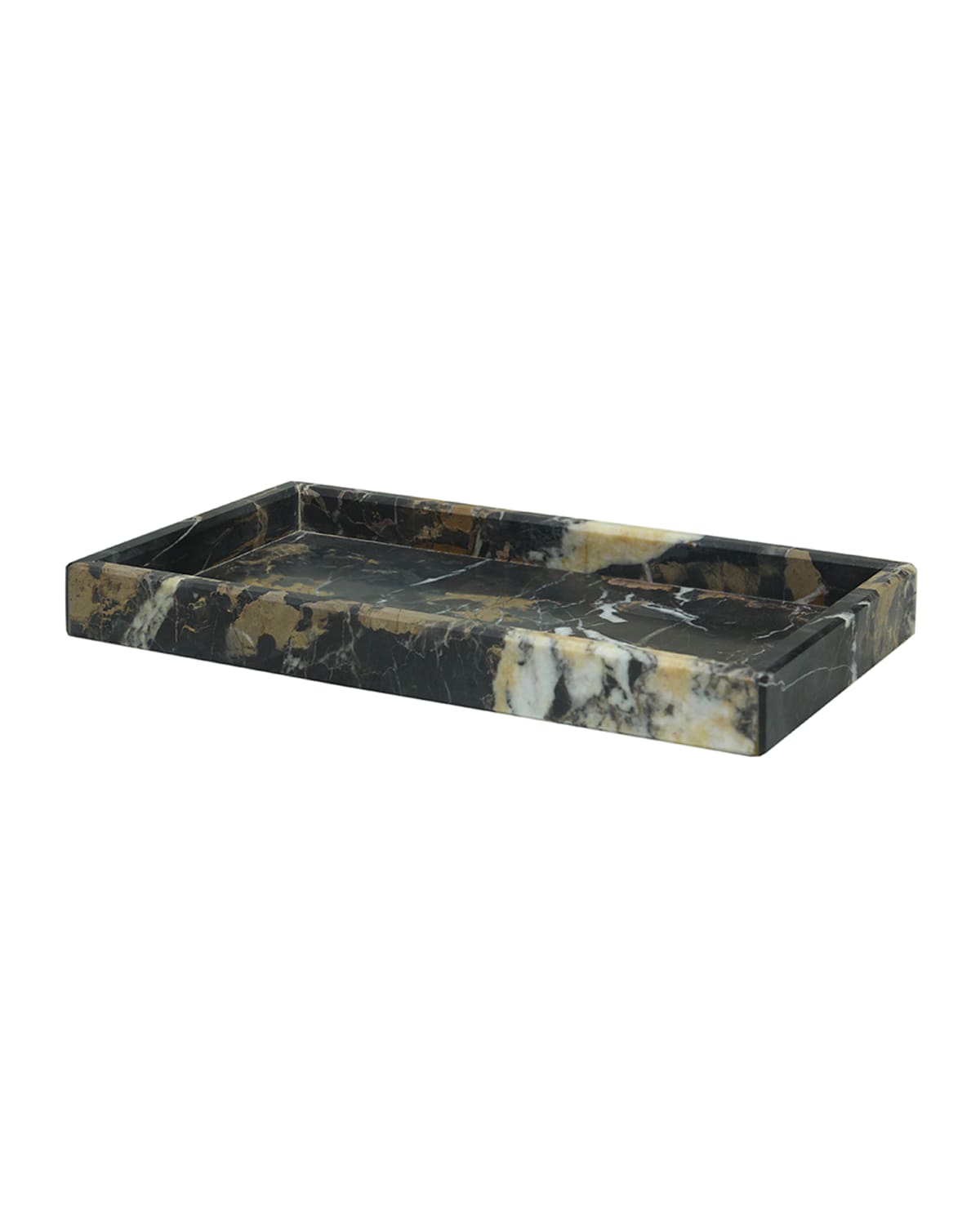 Marble Crafter Eris Collection Small Vanity Tray In Black Gold