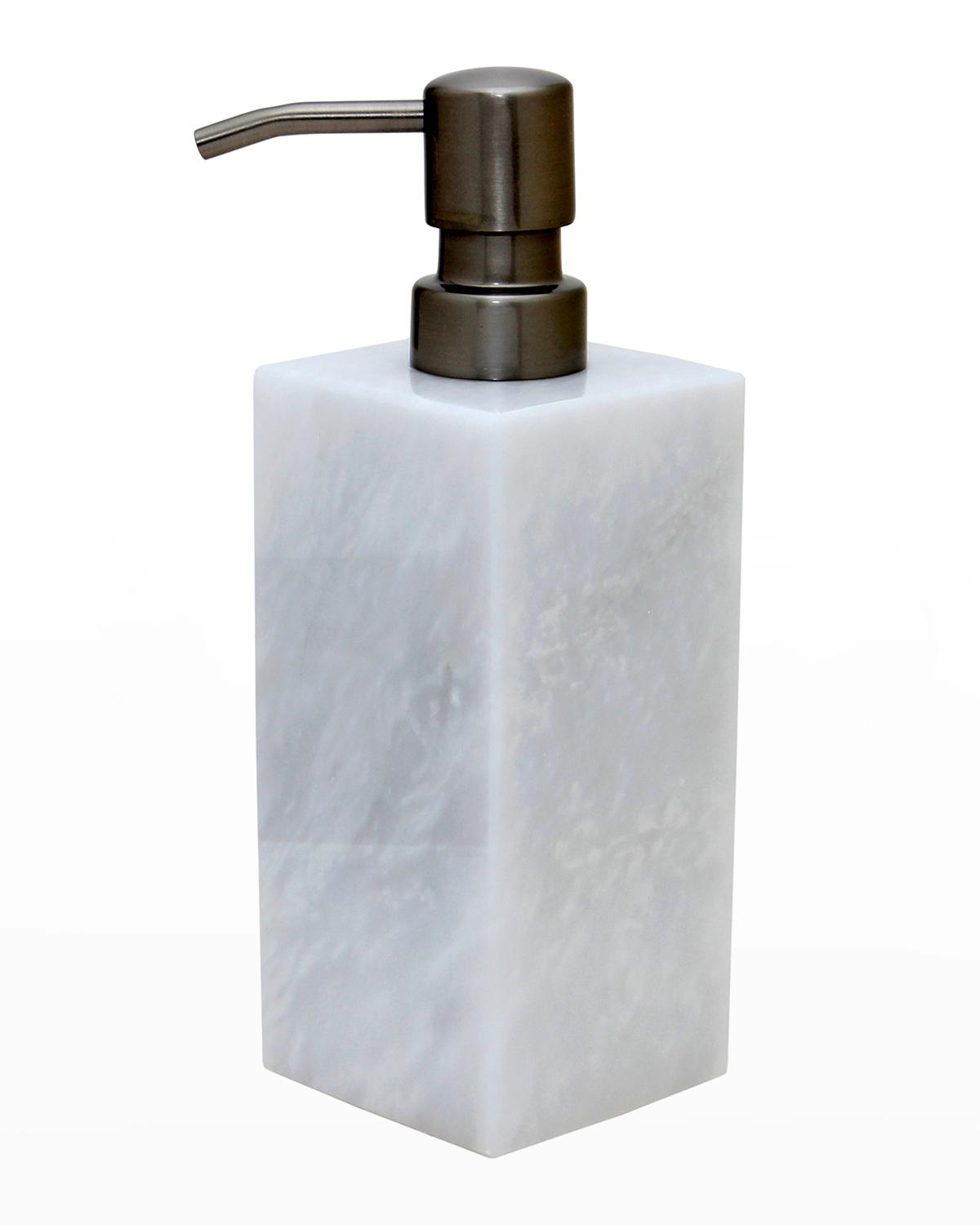 Marble Crafter Sinon Collection Soap Dispenser In Pearl White