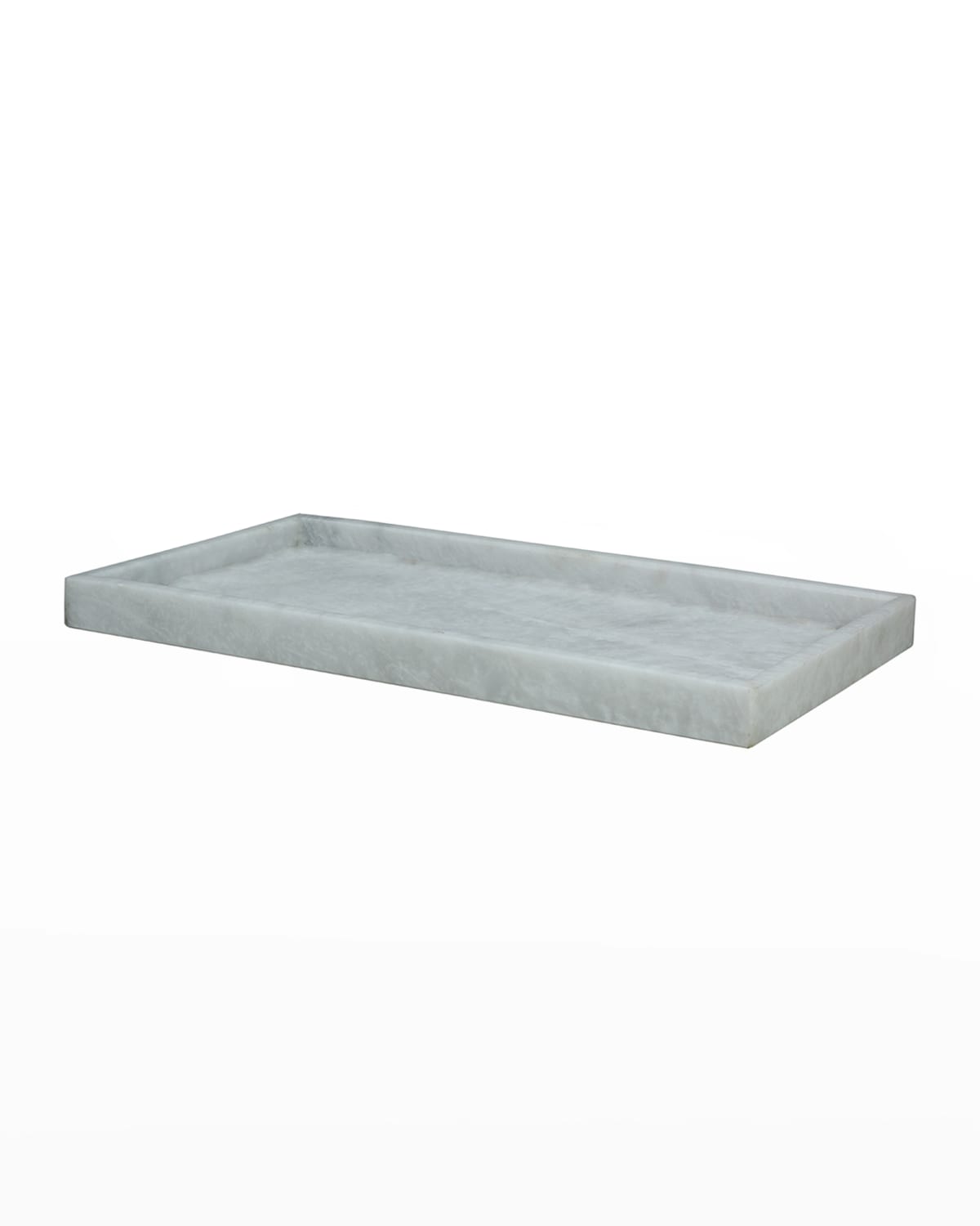 Marble Crafter Eris Collection Large Vanity Tray In Pearl White