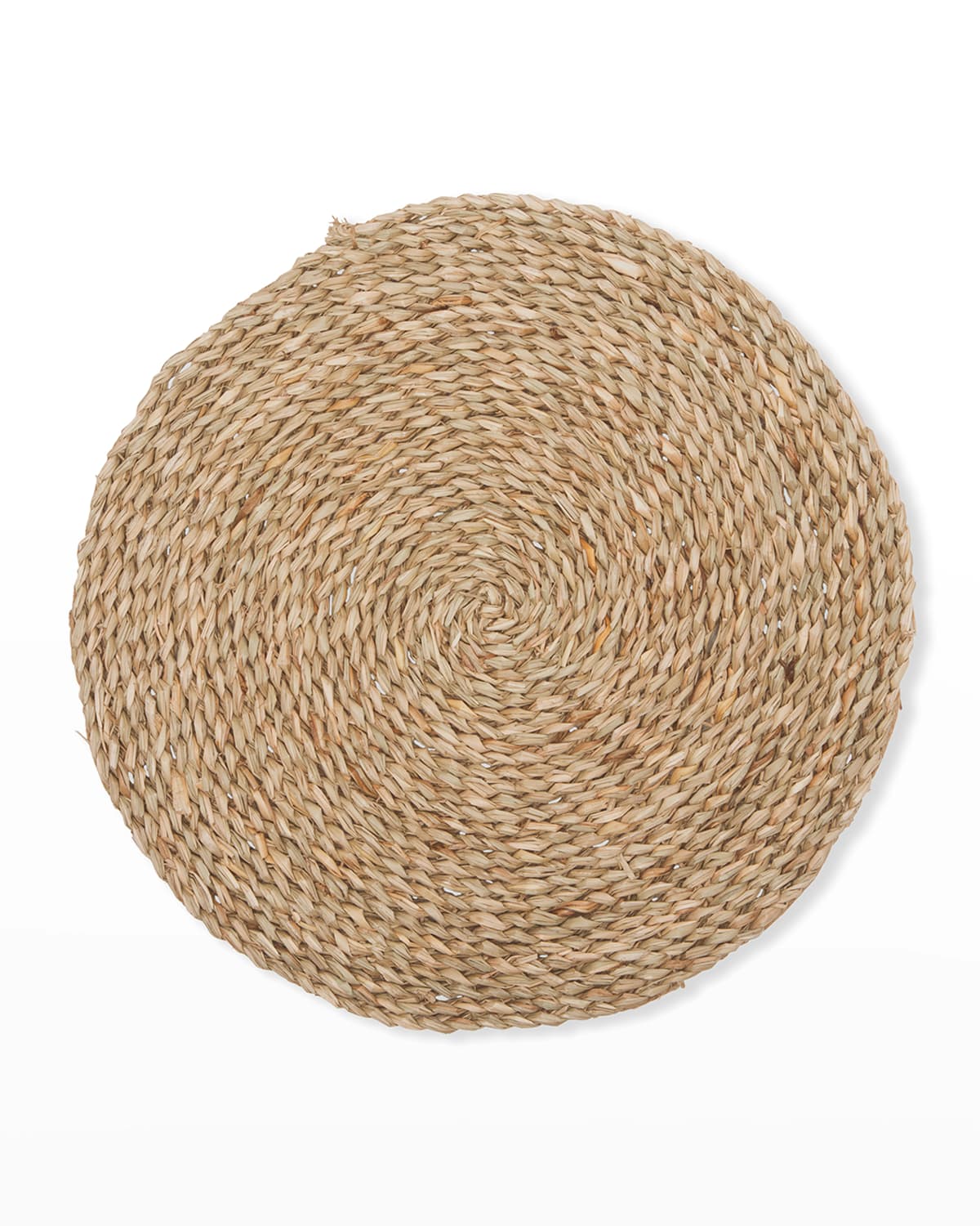 Shop Blue Pheasant Lucian Round Aged Seagrass Chargers, Set Of 4 In Natural
