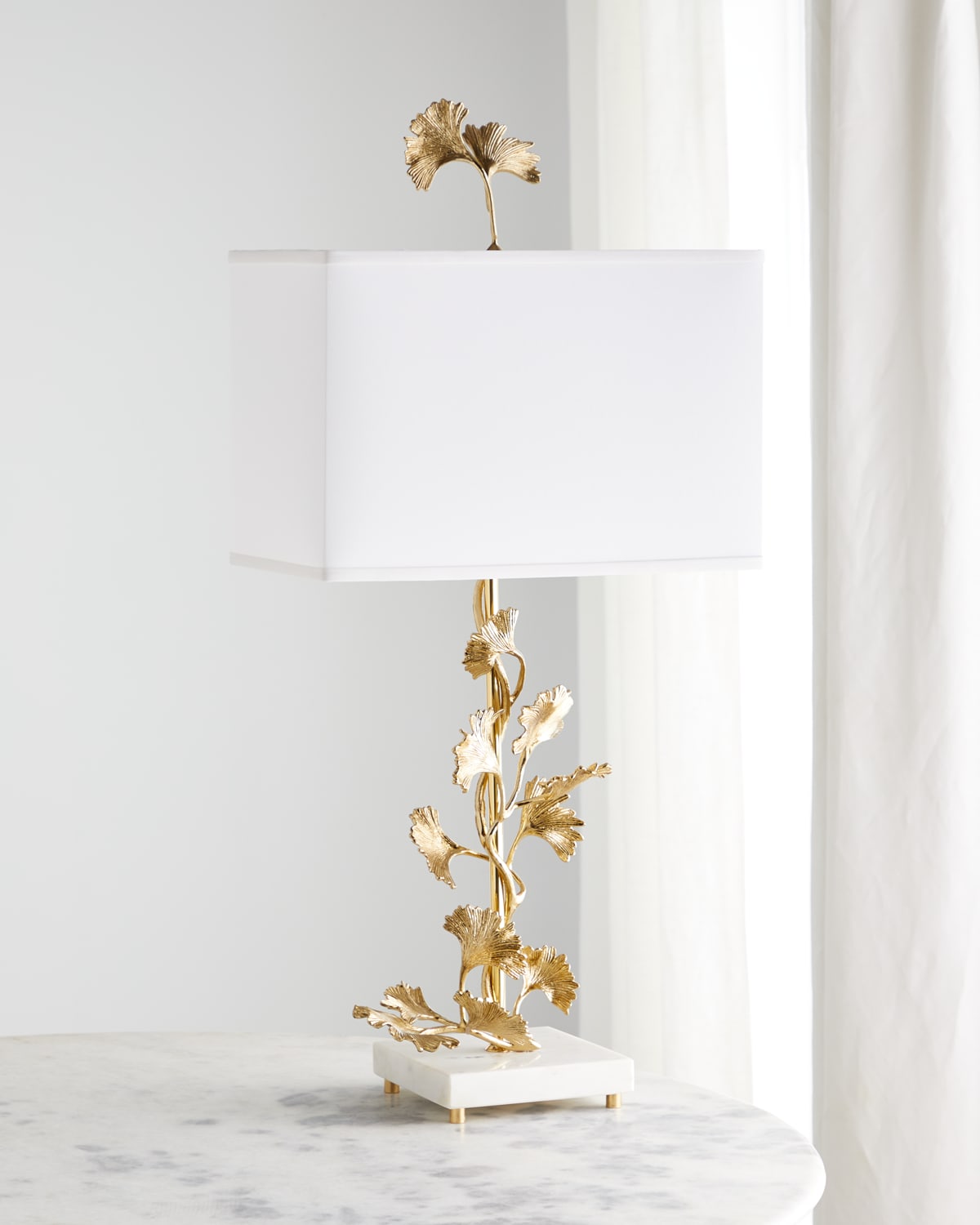 Shop Global Views Ginkgo Table Lamp In Gold