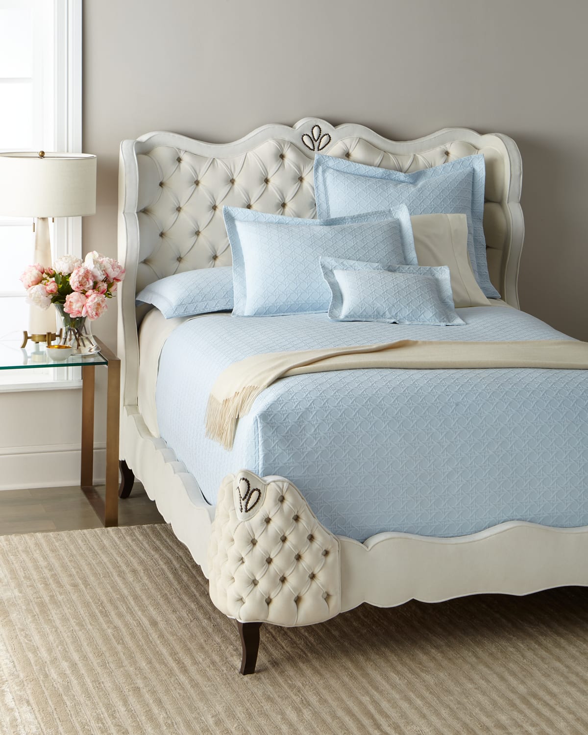 Haute House Angelica Tufted California King Bed In Ivory