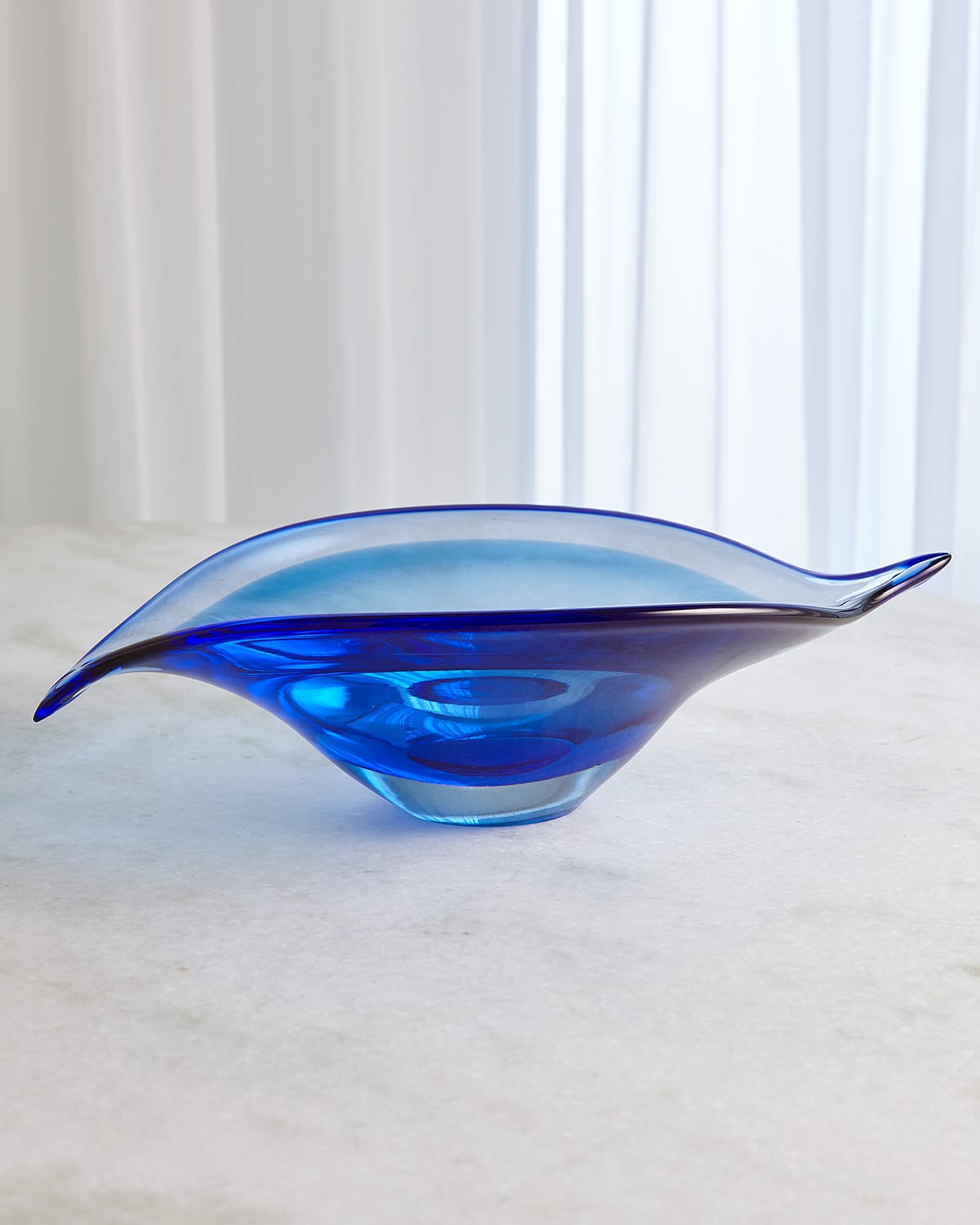 Shop William D Scott Bent Leaf Bowl - Large In Blue