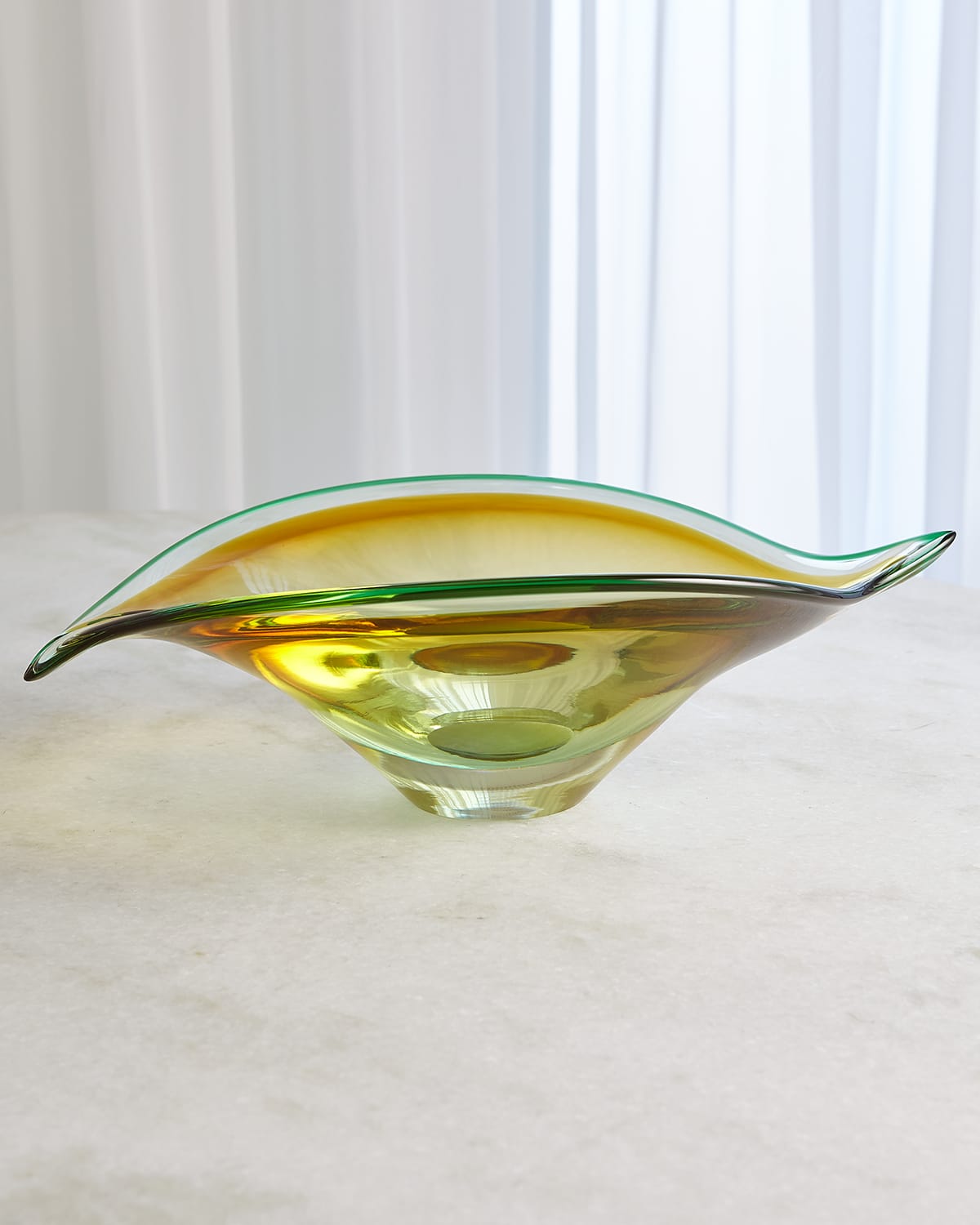 William D Scott Bent Leaf Bowl - Large In Green