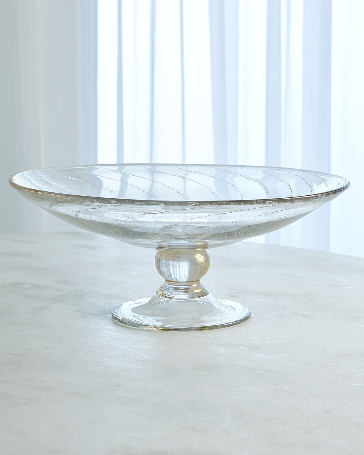 William D Scott Spiral Palace Footed Bowl In Transparent