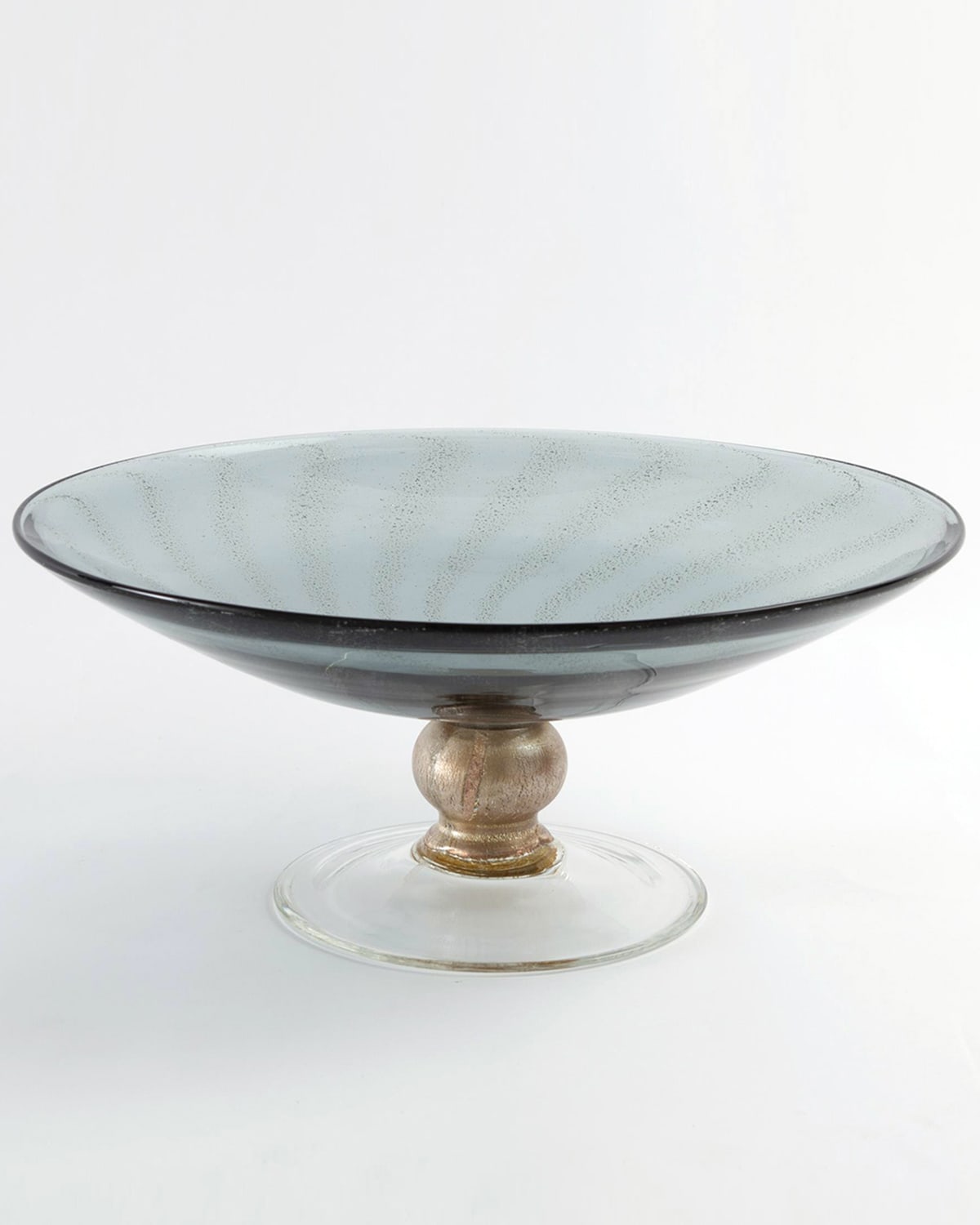 William D Scott Spiral Palace Footed Bowl In Blue
