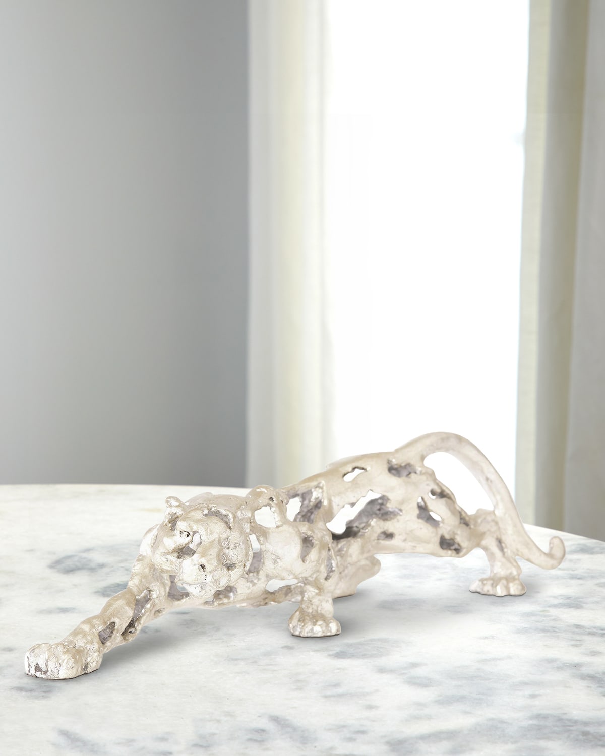 Shop William D Scott Deconstructed Jaguar In Silver Leaf