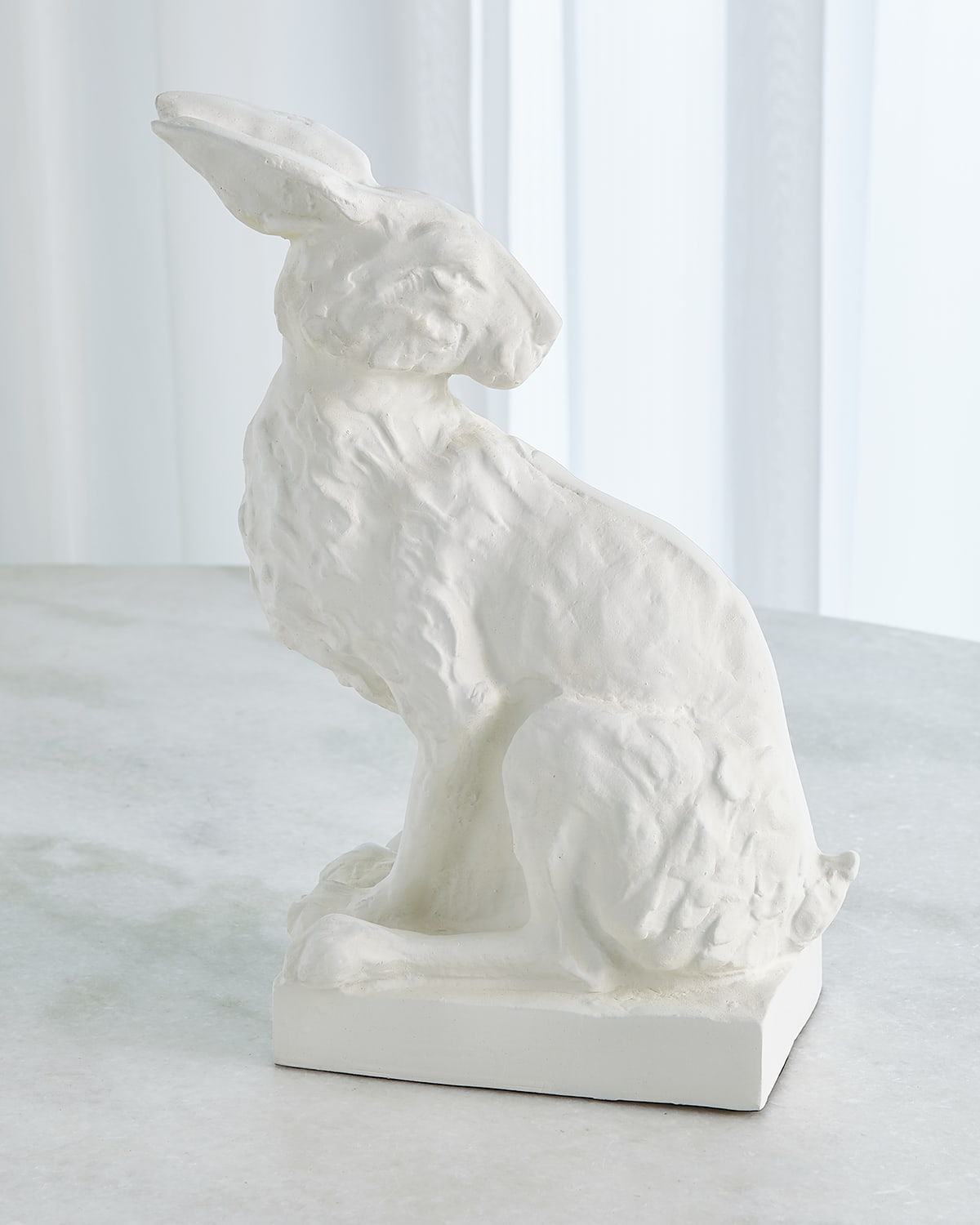 William D Scott Jack Rabbit Sculpture In Matte White