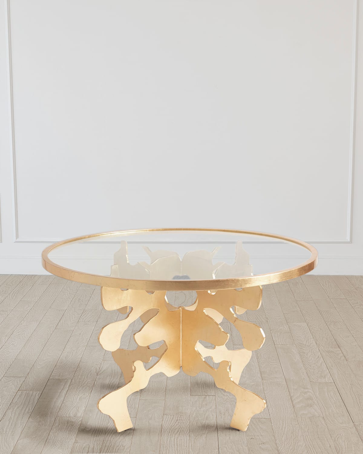 Ink Blot Gold Leaf 48" Dining Table