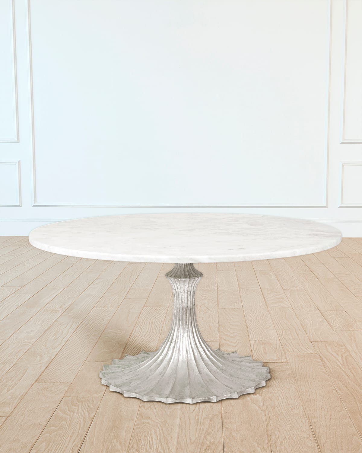 William D Scott 60" Marble Top Dining Table