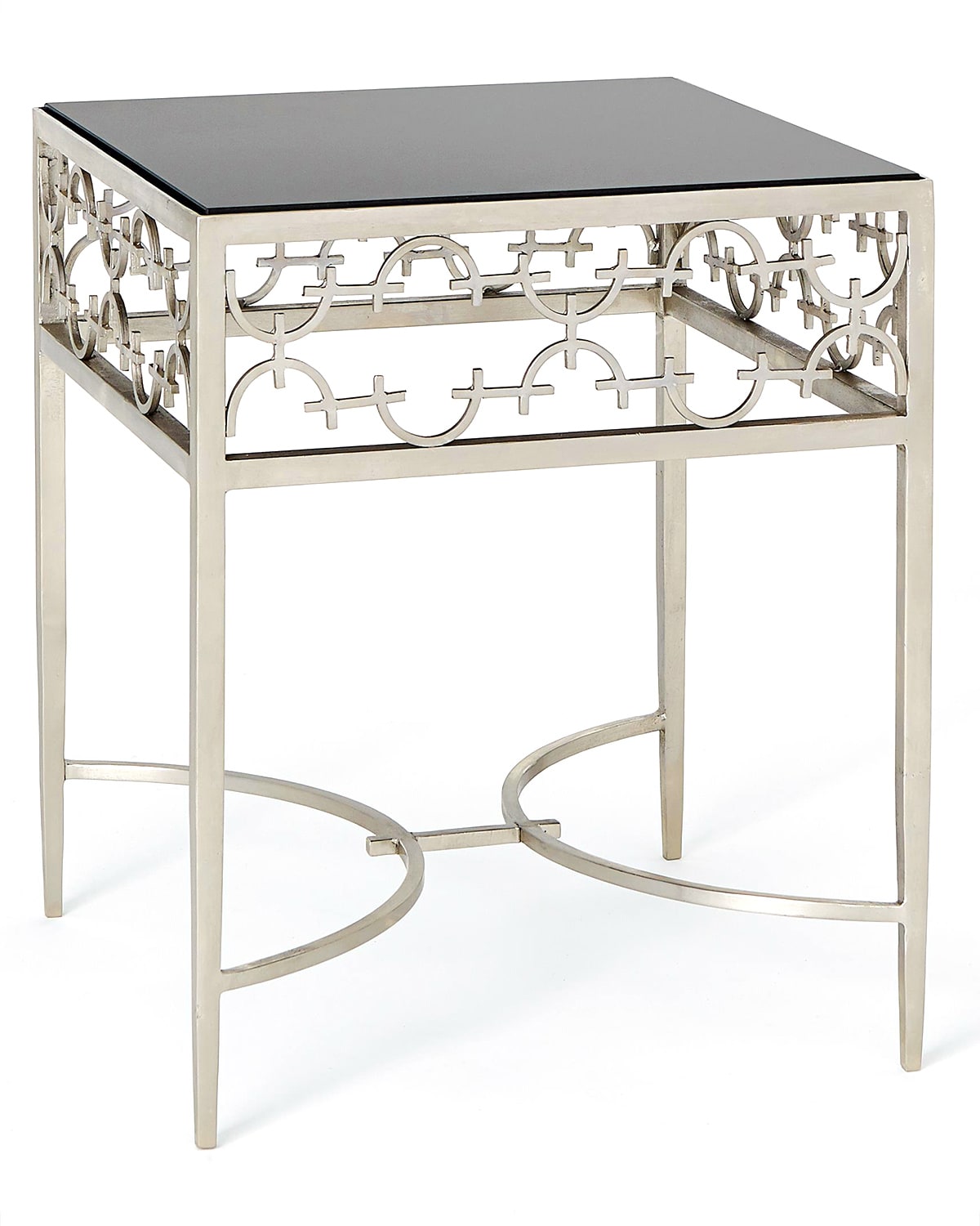 WILLIAM D SCOTT C-FRET SILVER SIDE TABLE