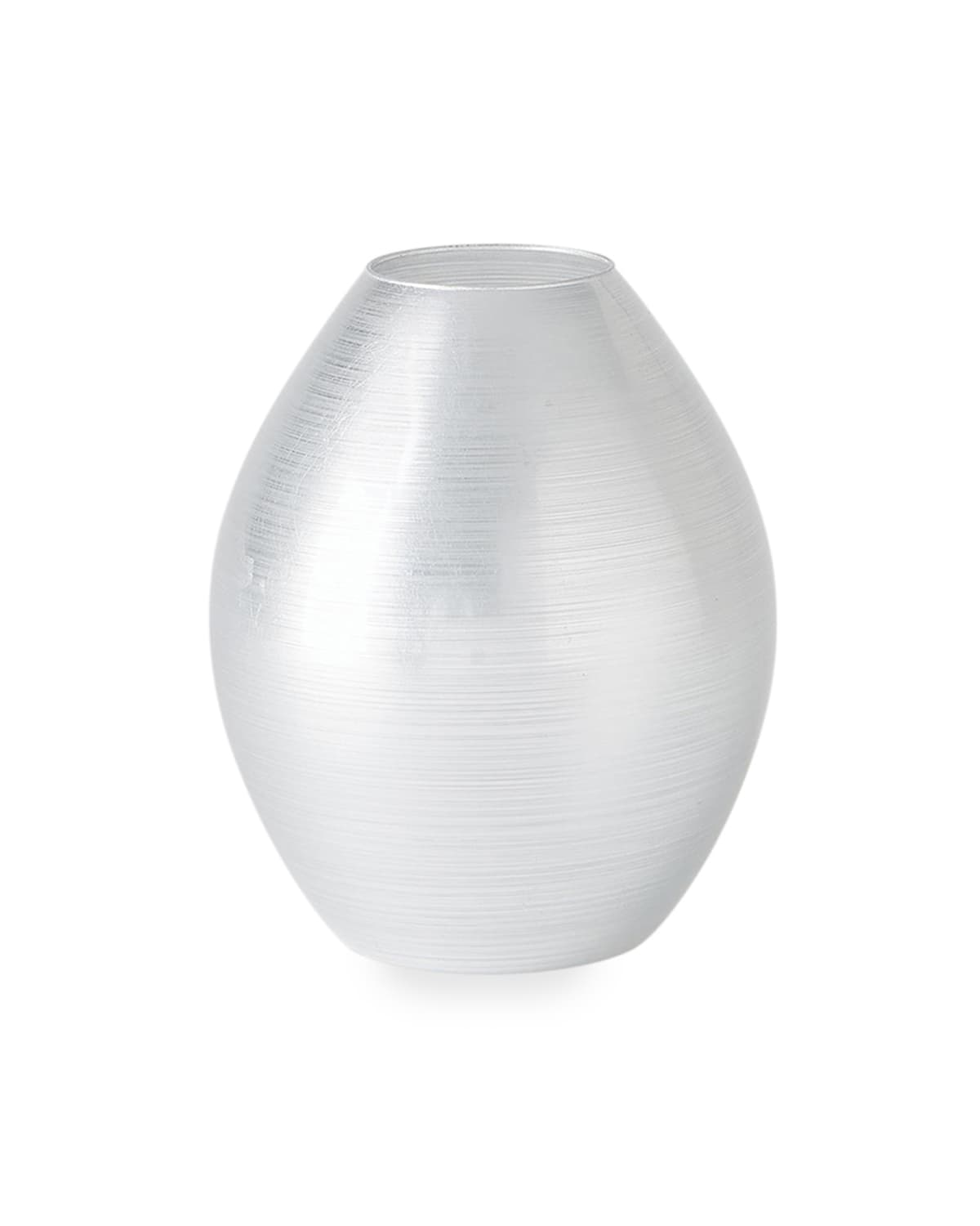 William D. Scott For Global Views Spun Vase - Medium In Silver