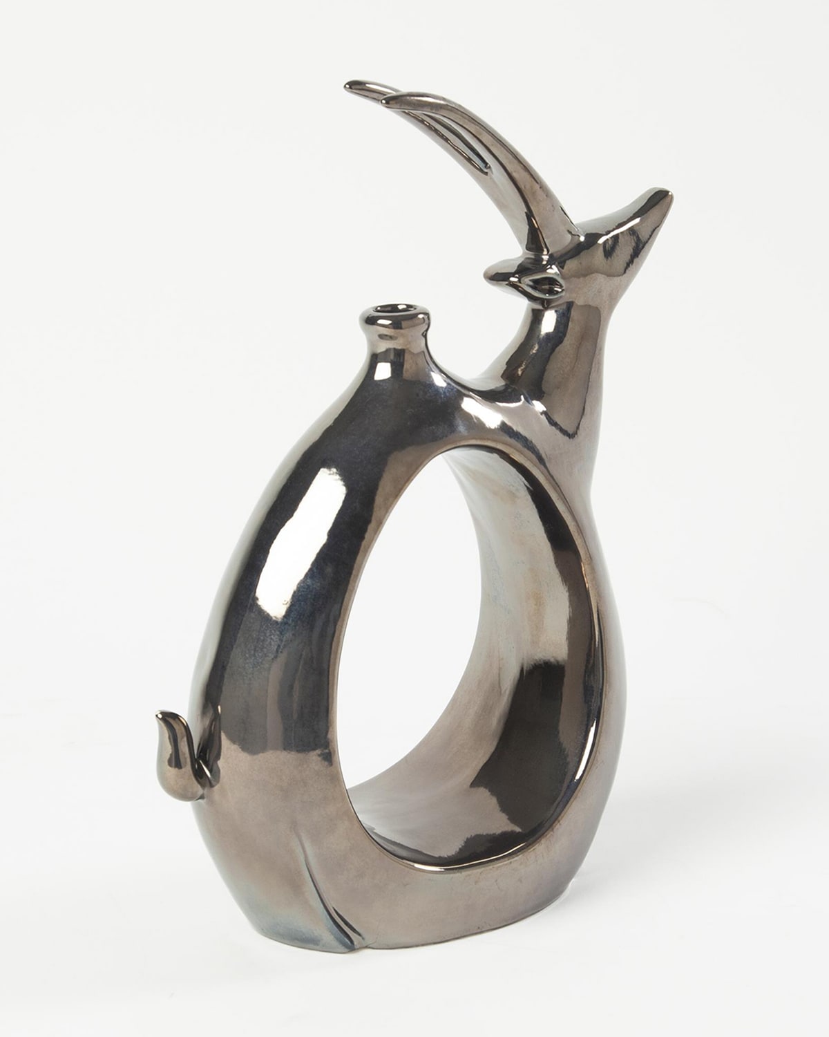 William D Scott Gazelle Vase In Metallic